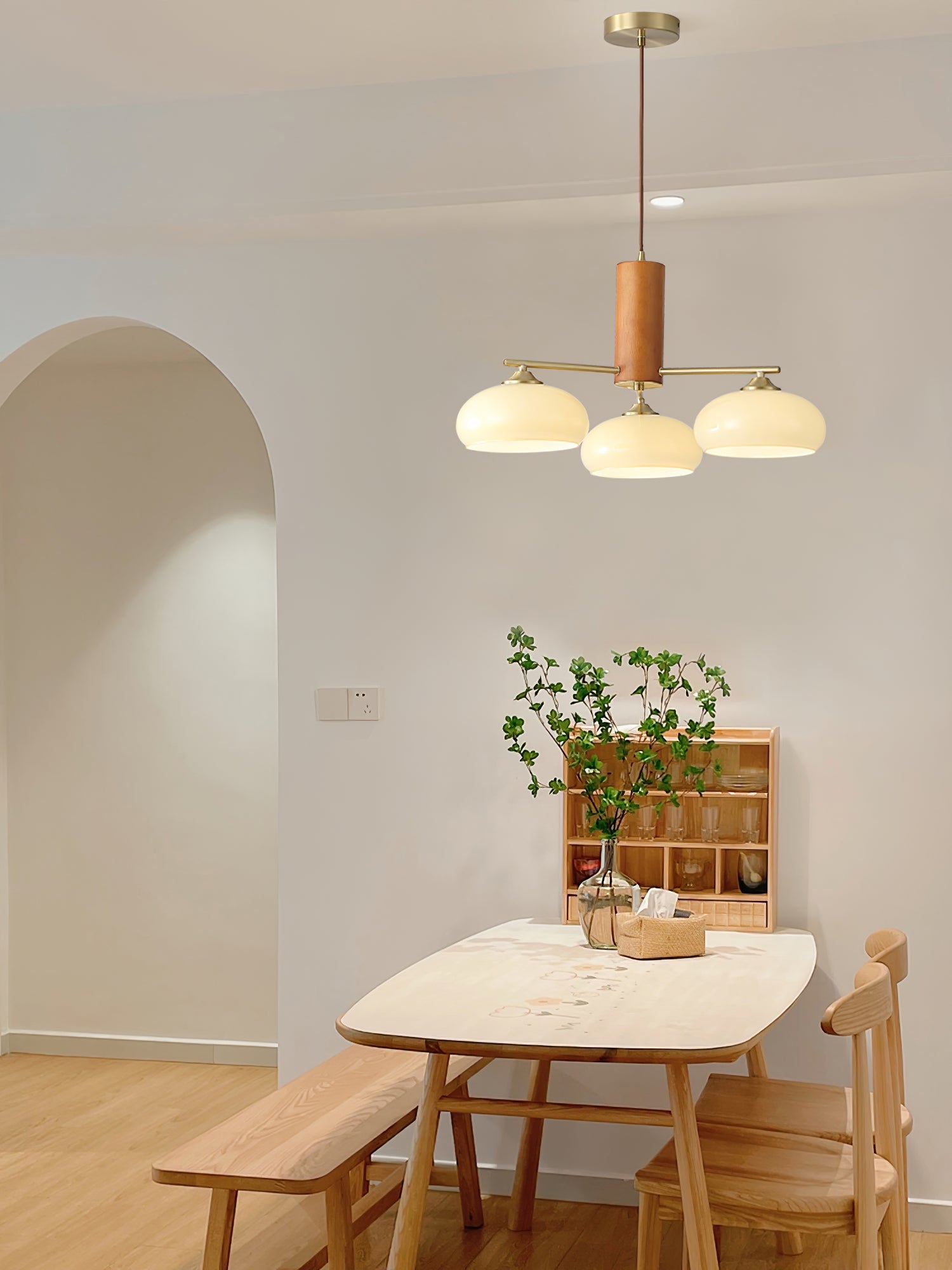 Nova Natural Persimmon Metal Glass Chandelier - Lamp Copper