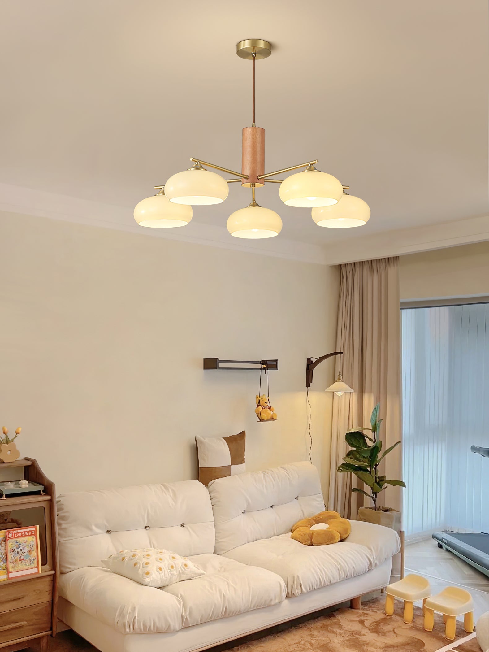 Nova Natural Persimmon Metal Glass Chandelier - Lamp Copper