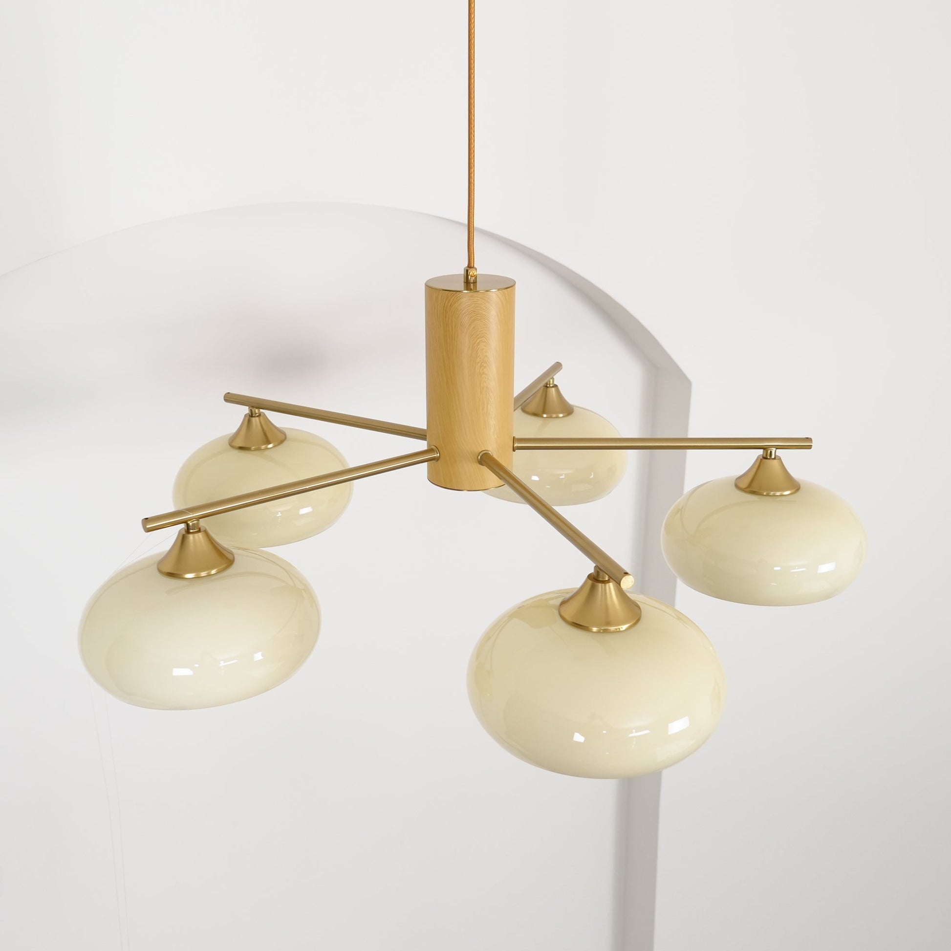 Nova Natural Persimmon Metal Glass Chandelier - Lamp Copper