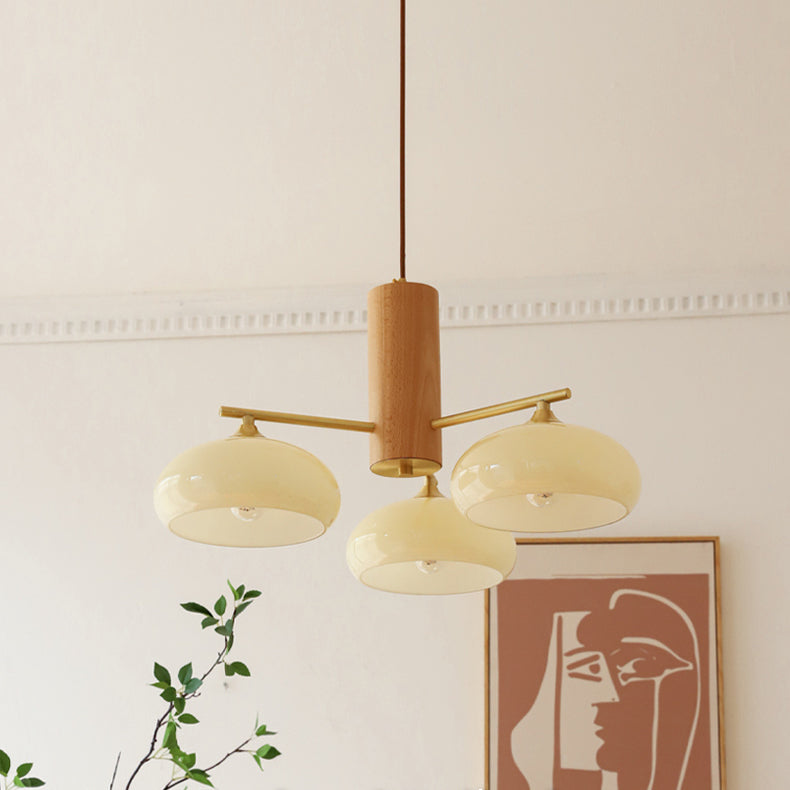 Nova Natural Persimmon Metal Glass Chandelier - Lamp Copper