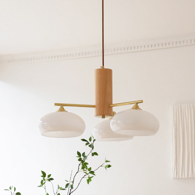 Nova Natural Persimmon Metal Glass Chandelier - Lamp Copper