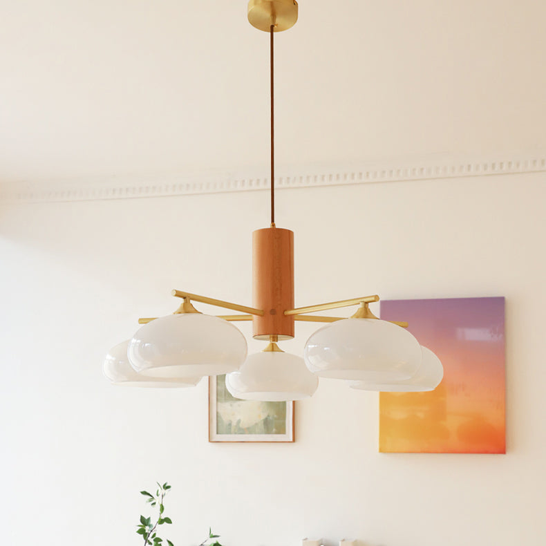 Nova Natural Persimmon Metal Glass Chandelier - Lamp Copper