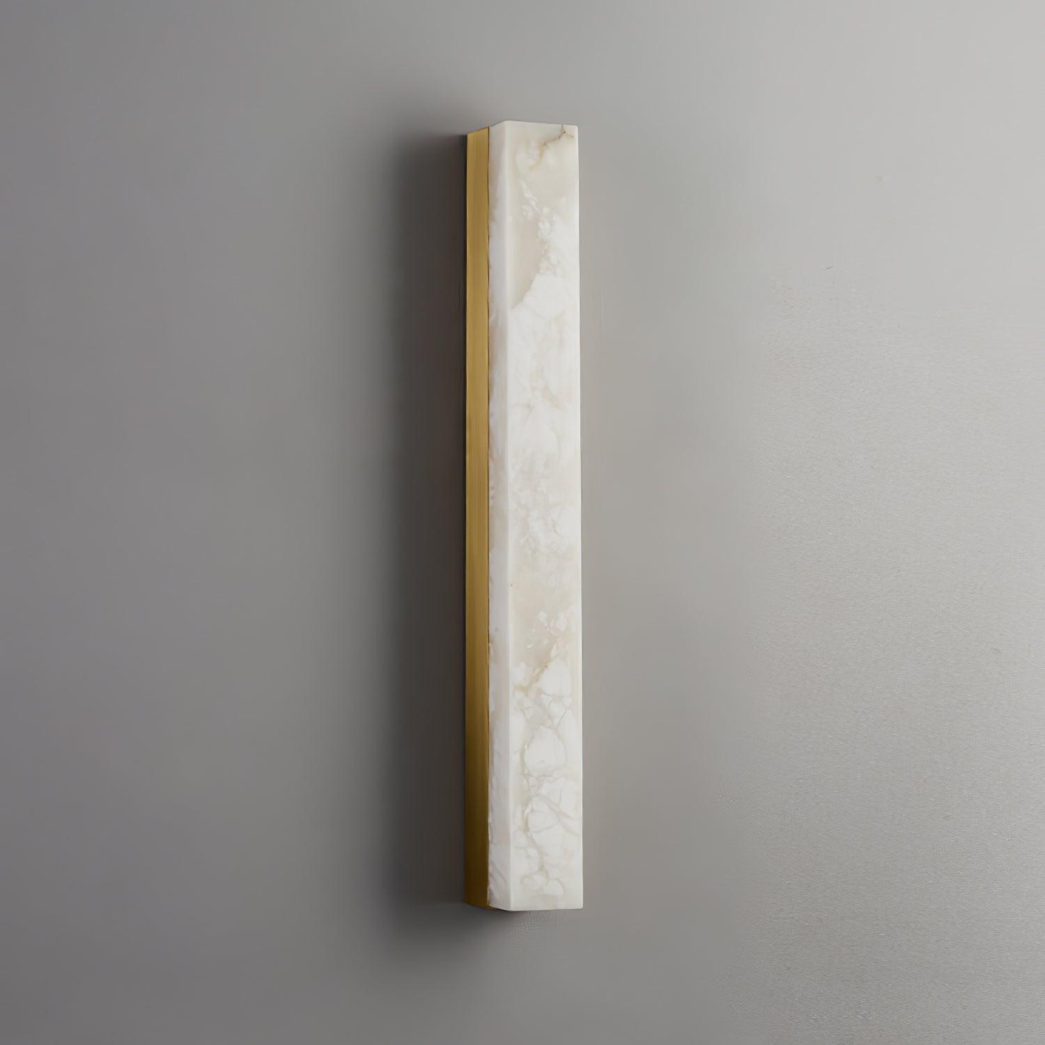 Quill Modern Minimalist Brass Alabaster Wall Lamp - Lamp Copper