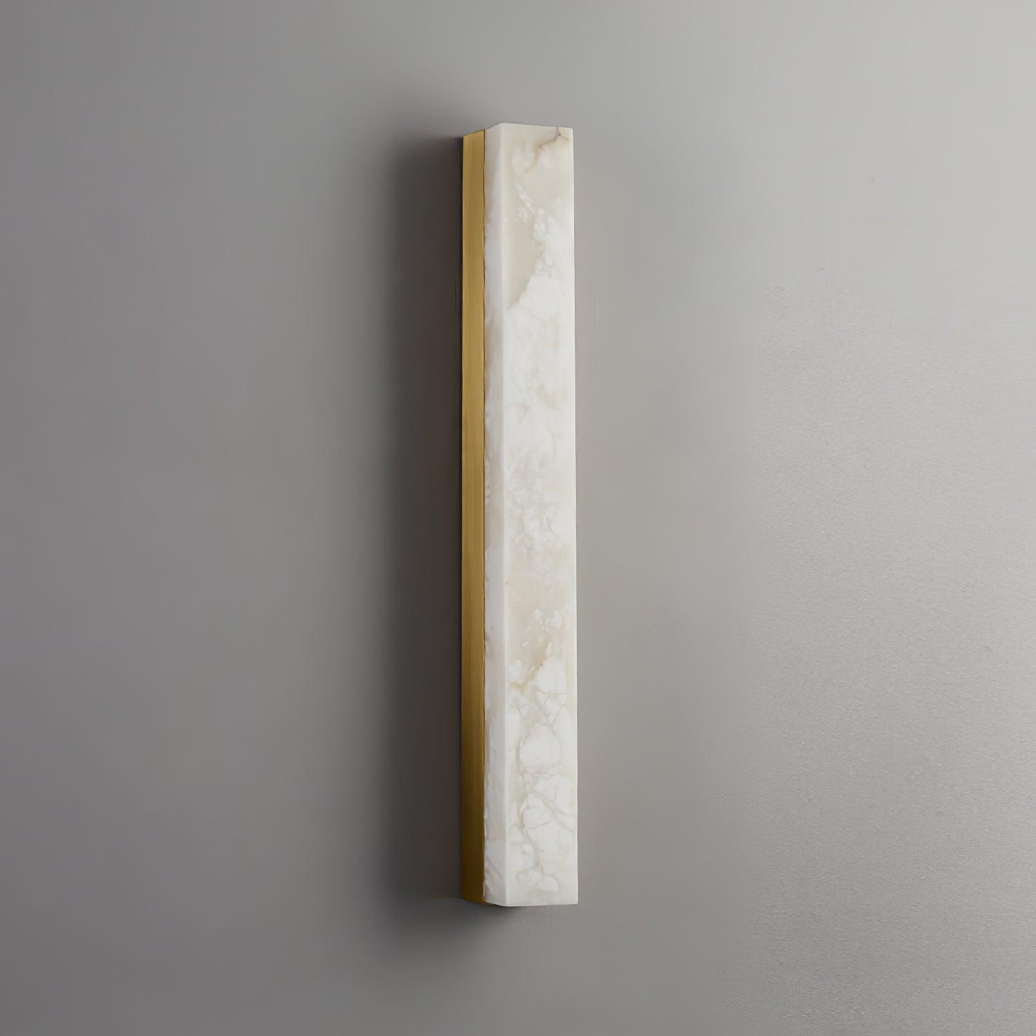Quill Modern Minimalist Brass Alabaster Wall Lamp - Lamp Copper