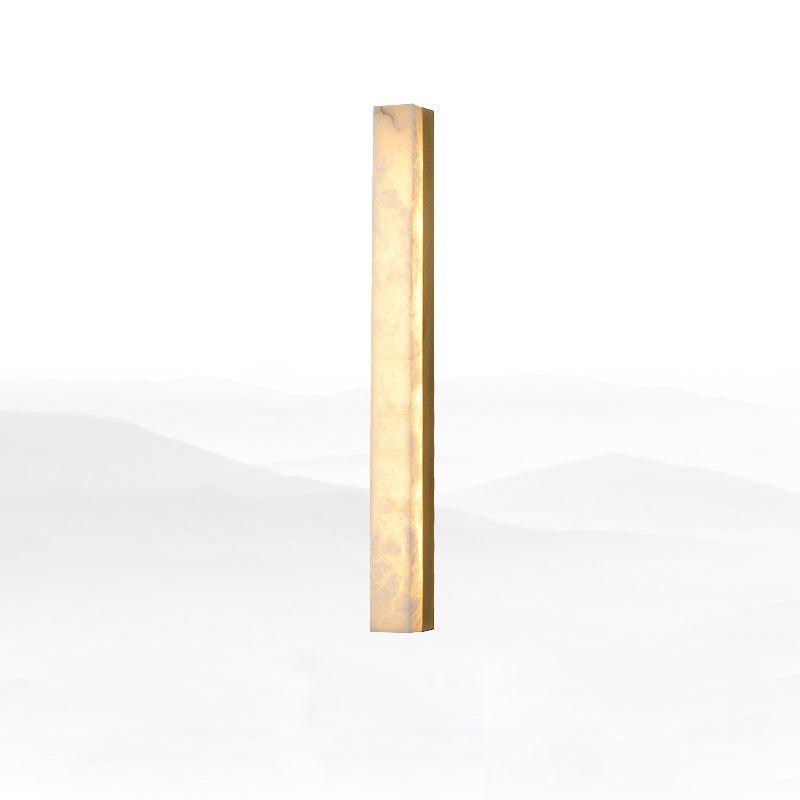 Quill Modern Minimalist Brass Alabaster Wall Lamp - Lamp Copper