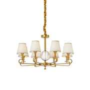 Sage Postmodern Luxury Fabric Crystal Chandelier - Lamp Copper