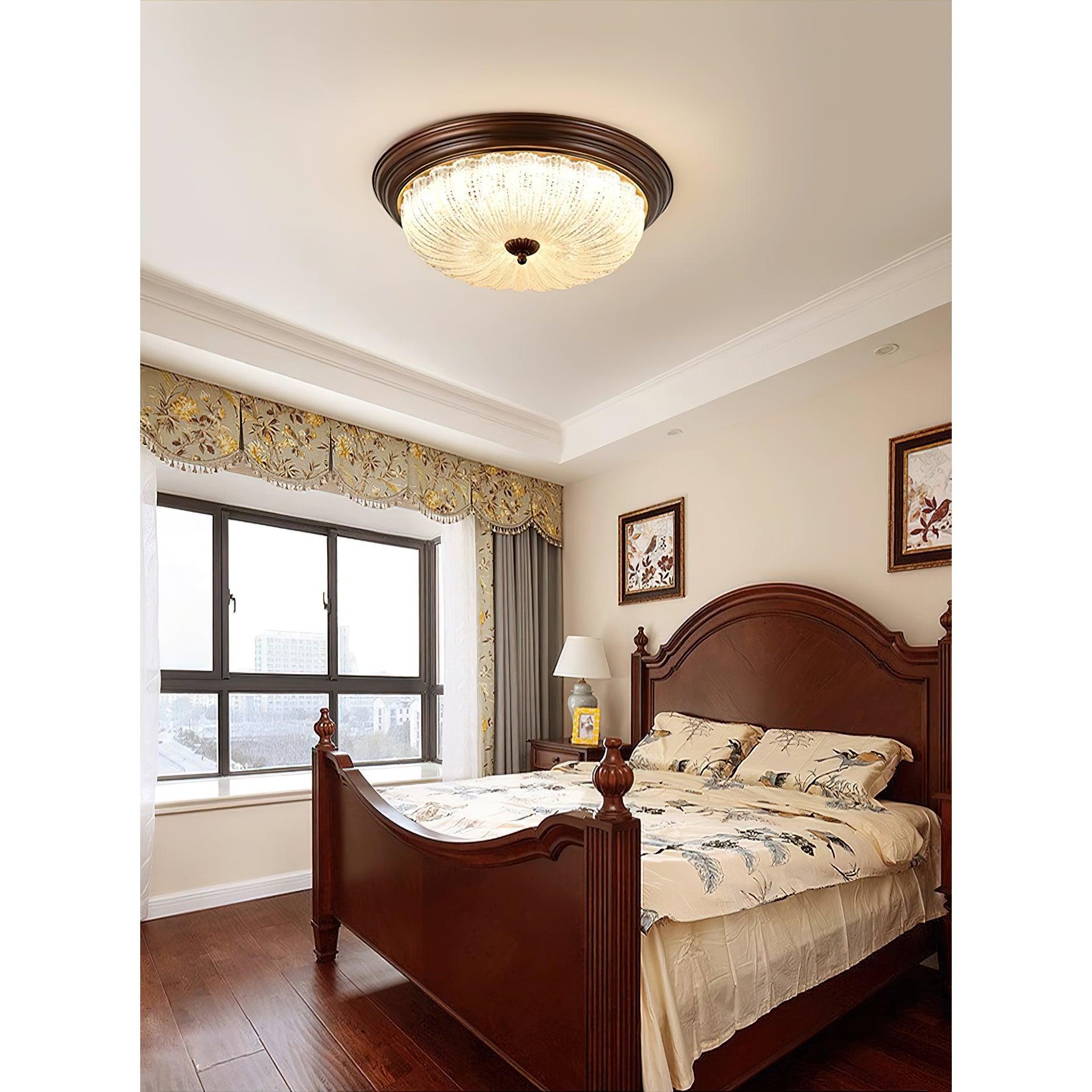 Arraeion Modern Minimalist Metal Glass Ceiling Lamp - Lamp Copper