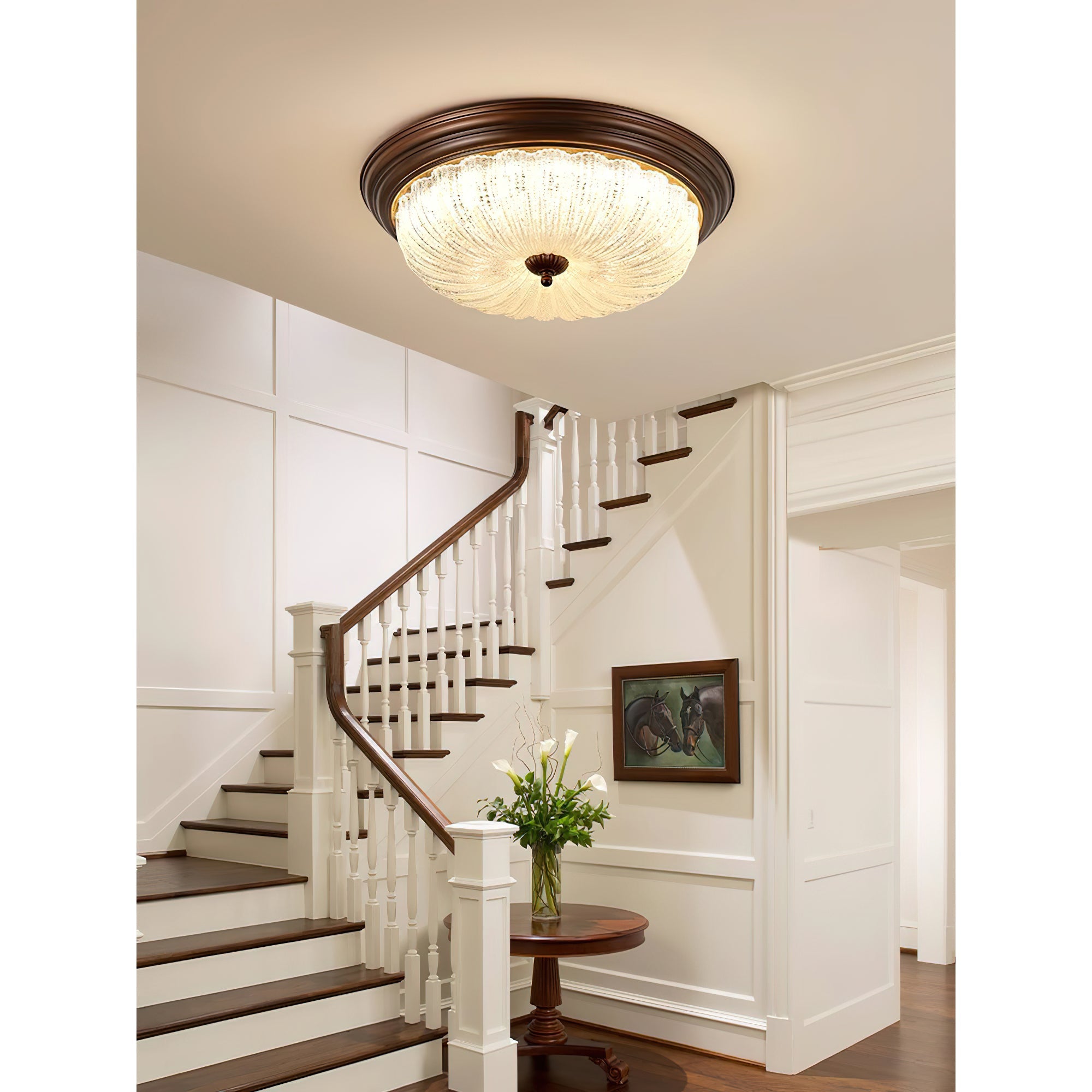 Arraeion Modern Minimalist Metal Glass Ceiling Lamp - Lamp Copper