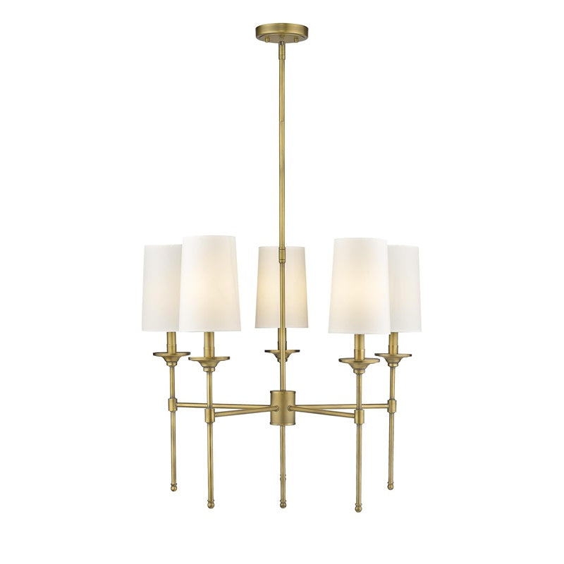 Armiriel Vintage Industrial Brass Fabric Chandelier - Lamp Copper