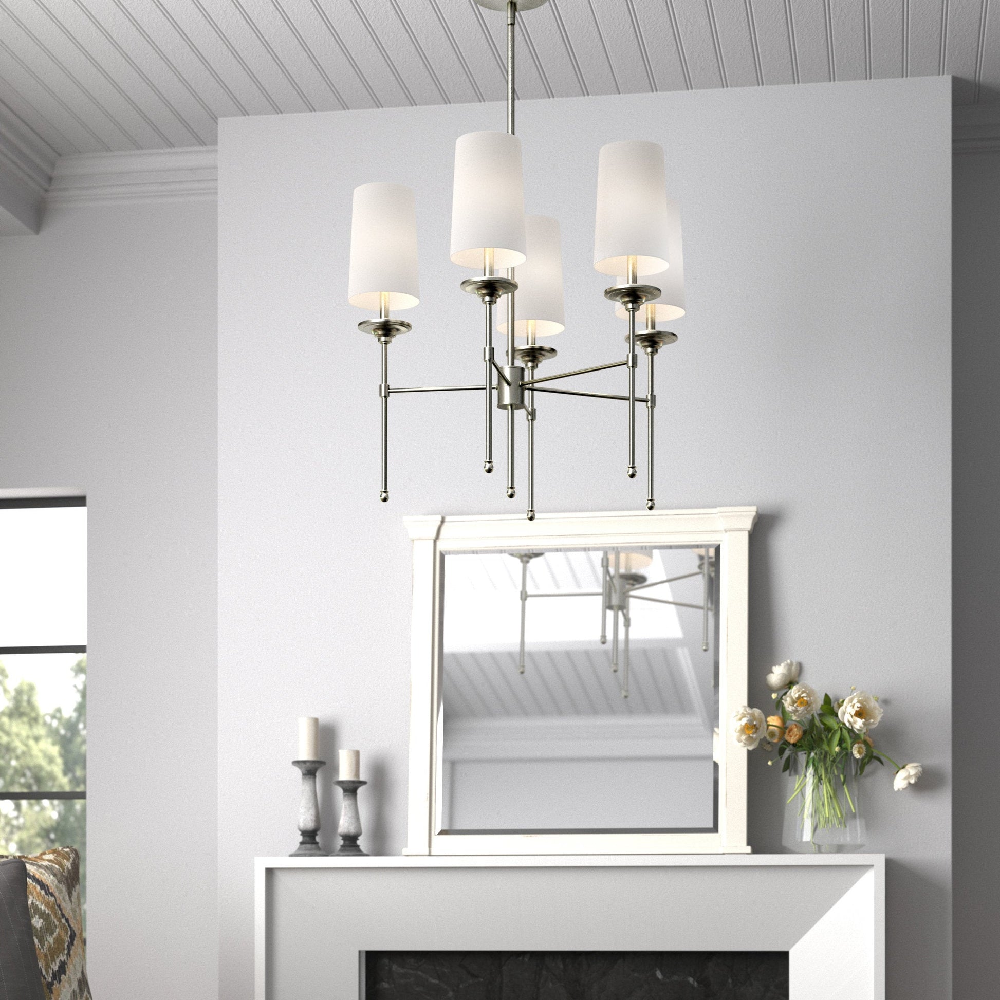 Armiriel Vintage Industrial Brass Fabric Chandelier - Lamp Copper