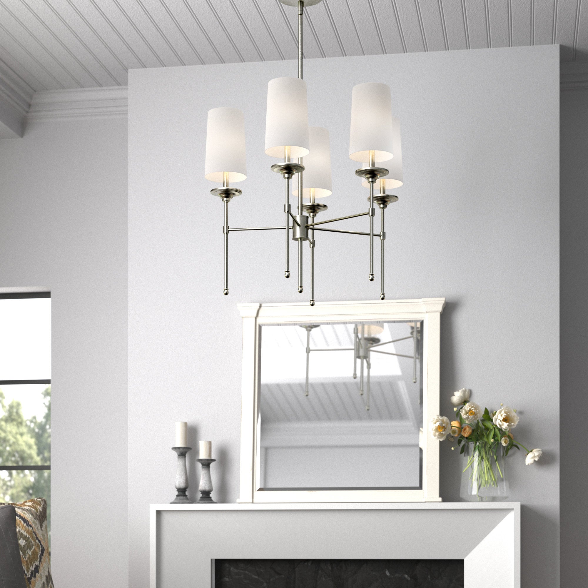 Armiriel Vintage Industrial Brass Fabric Chandelier - Lamp Copper