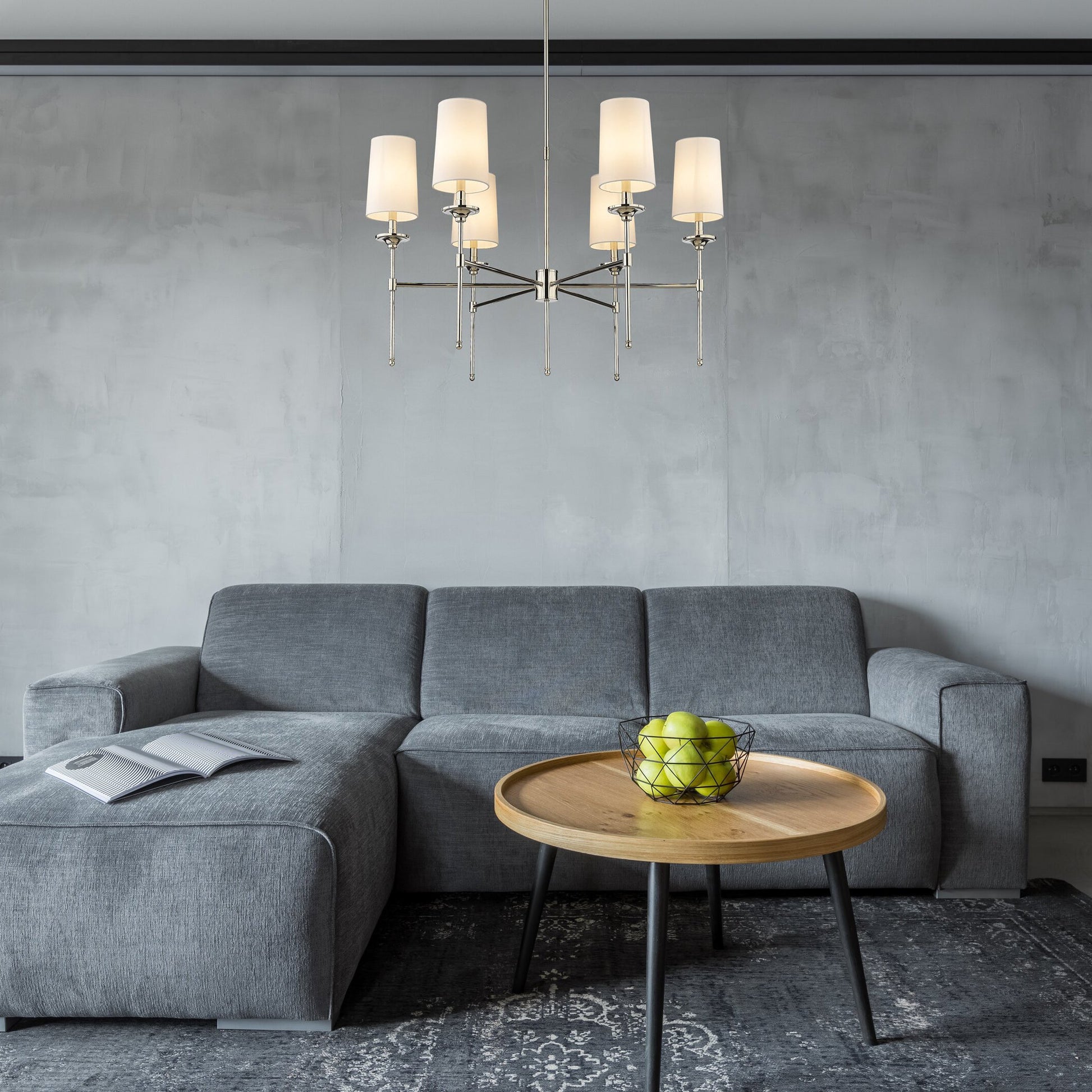 Armiriel Vintage Industrial Brass Fabric Chandelier - Lamp Copper