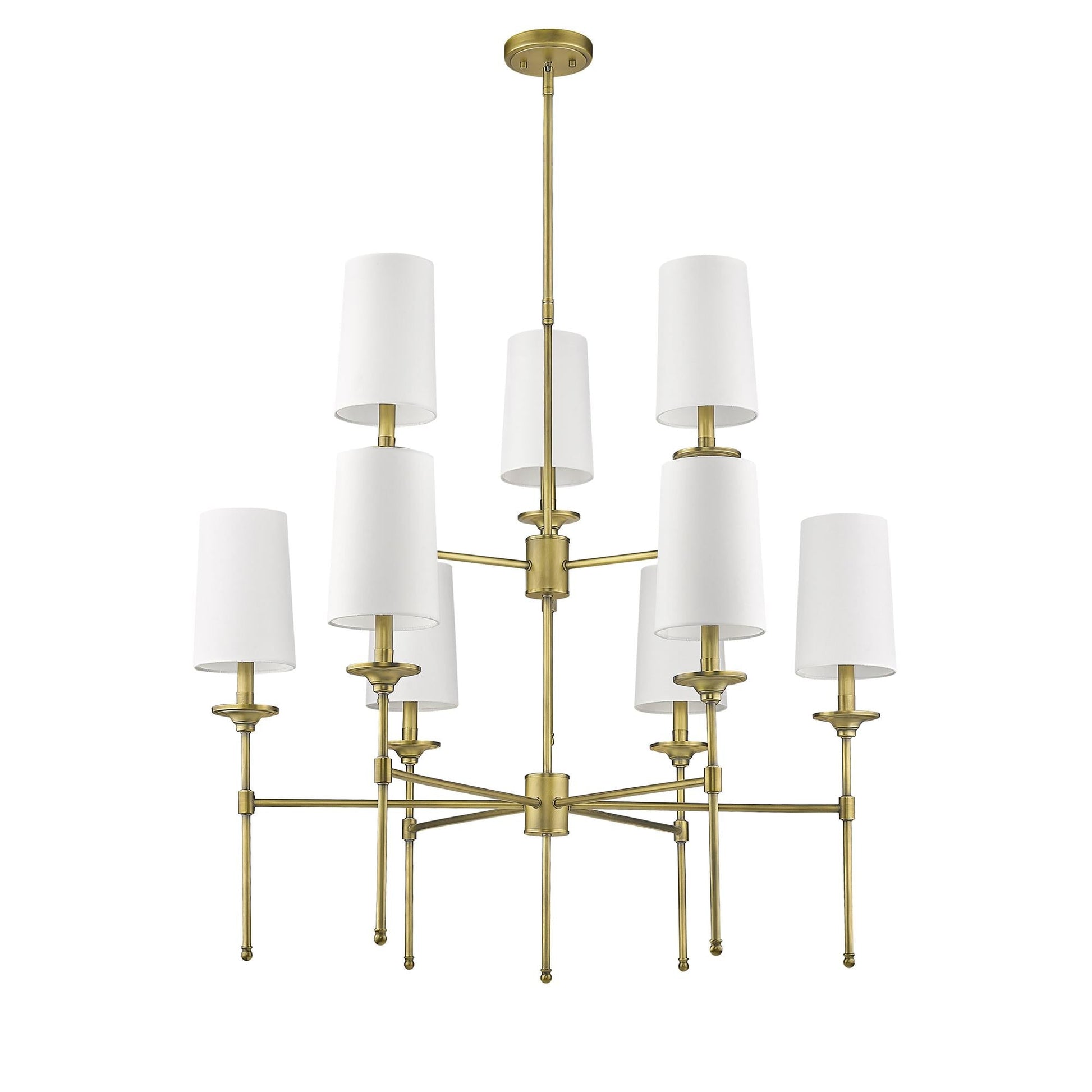Armiriel Vintage Industrial Brass Fabric Chandelier - Lamp Copper