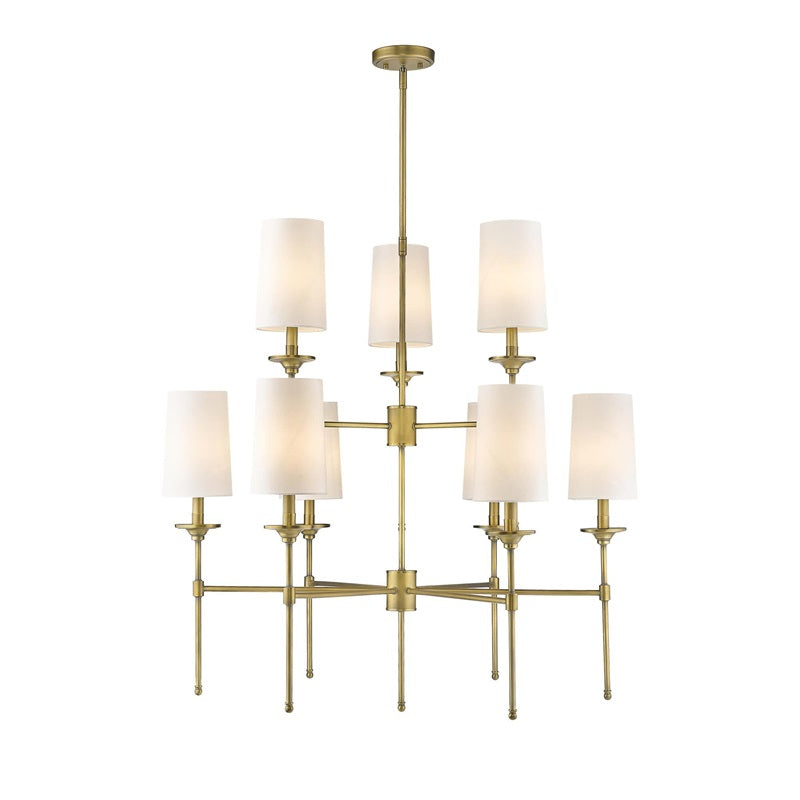 Armiriel Vintage Industrial Brass Fabric Chandelier - Lamp Copper
