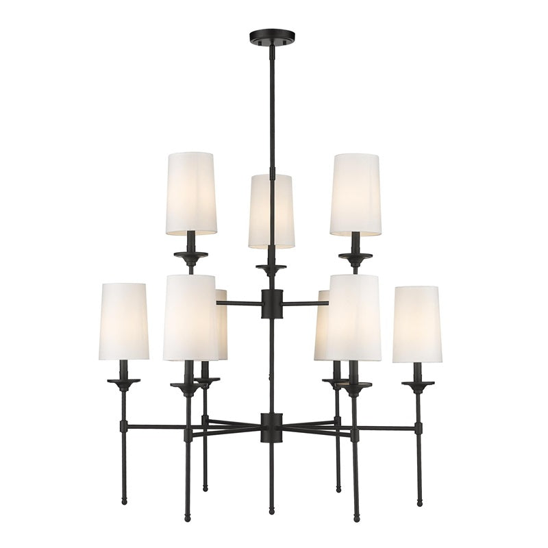 Armiriel Vintage Industrial Brass Fabric Chandelier - Lamp Copper
