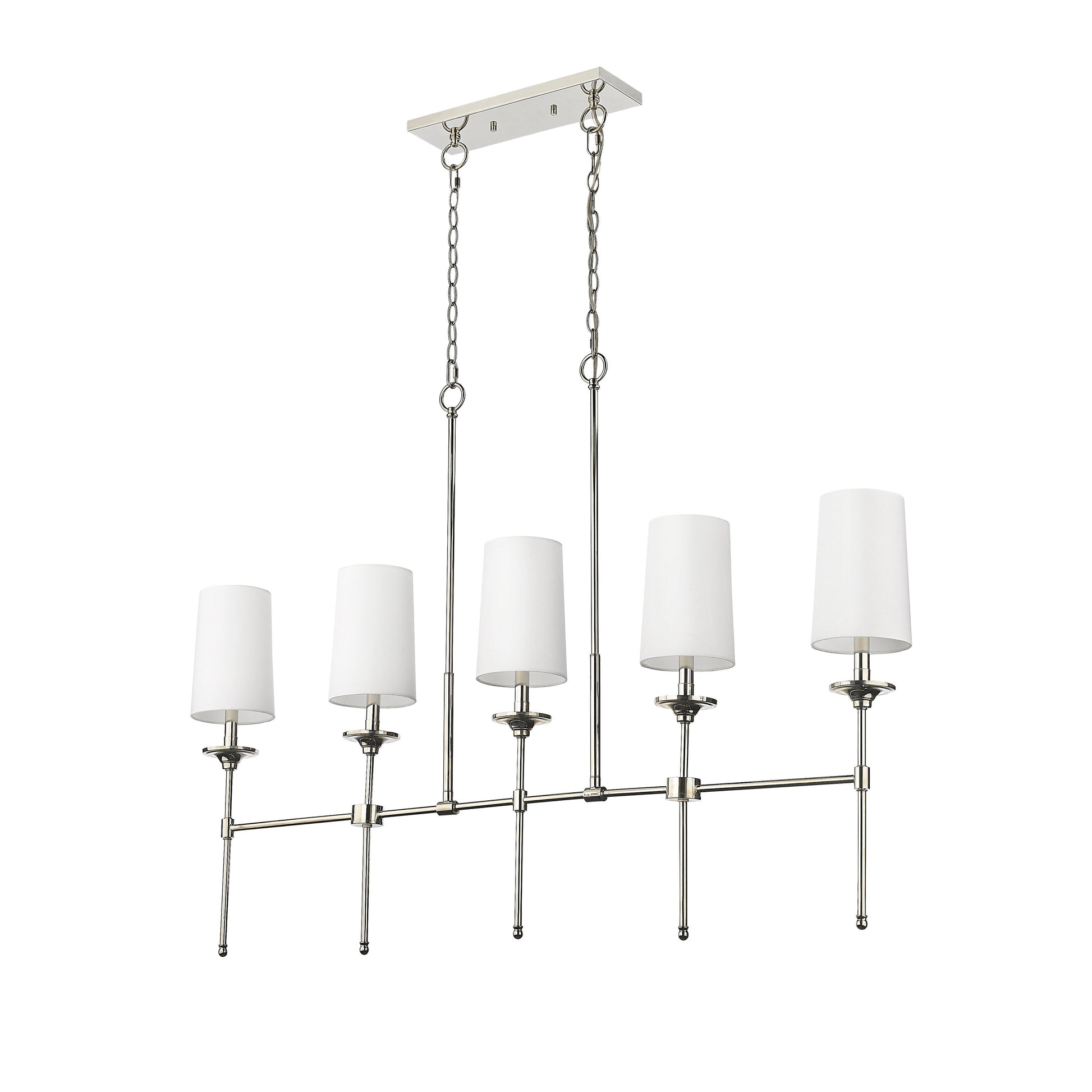 Verinyra Vintage Industrial Linear Brass Fabric Chandelier - Lamp Copper