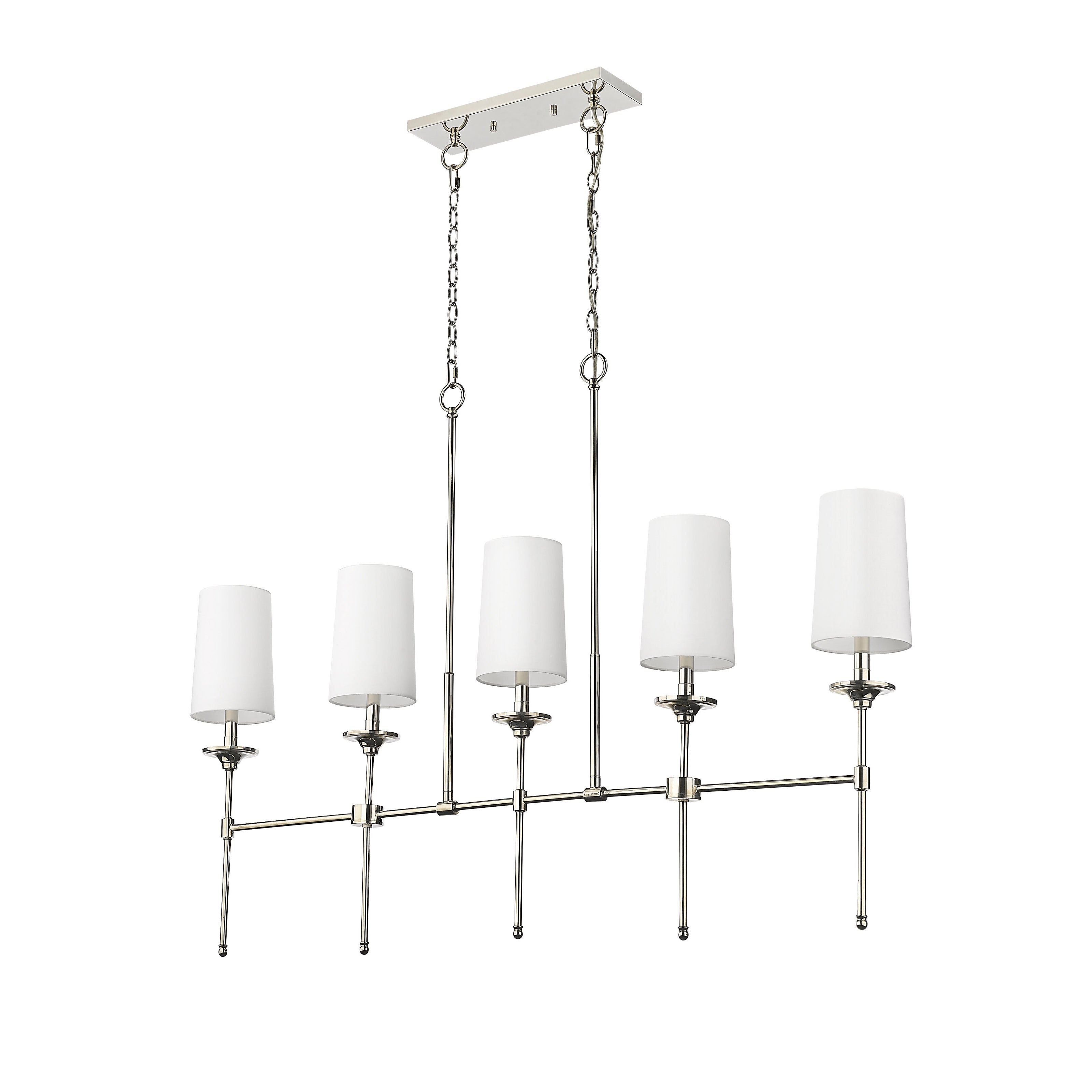Verinyra Vintage Industrial Linear Brass Fabric Chandelier - Lamp Copper