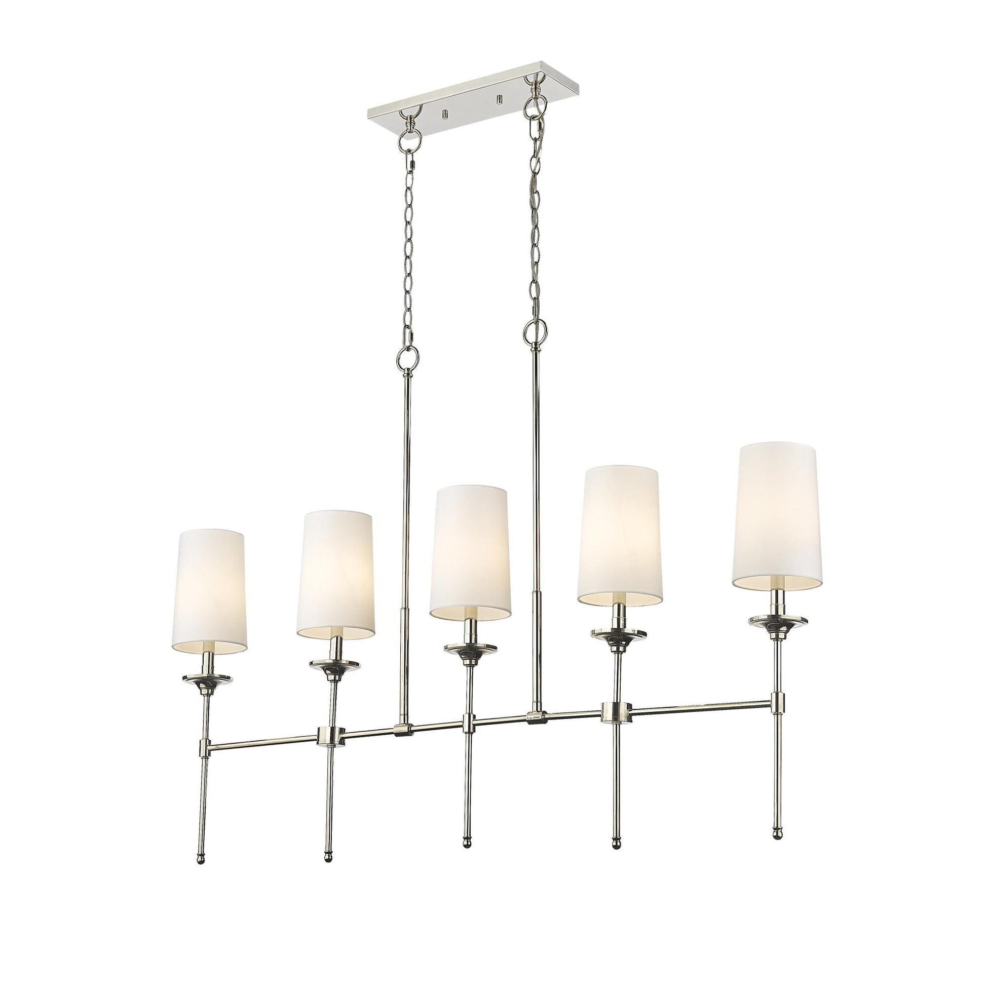 Verinyra Vintage Industrial Linear Brass Fabric Chandelier - Lamp Copper