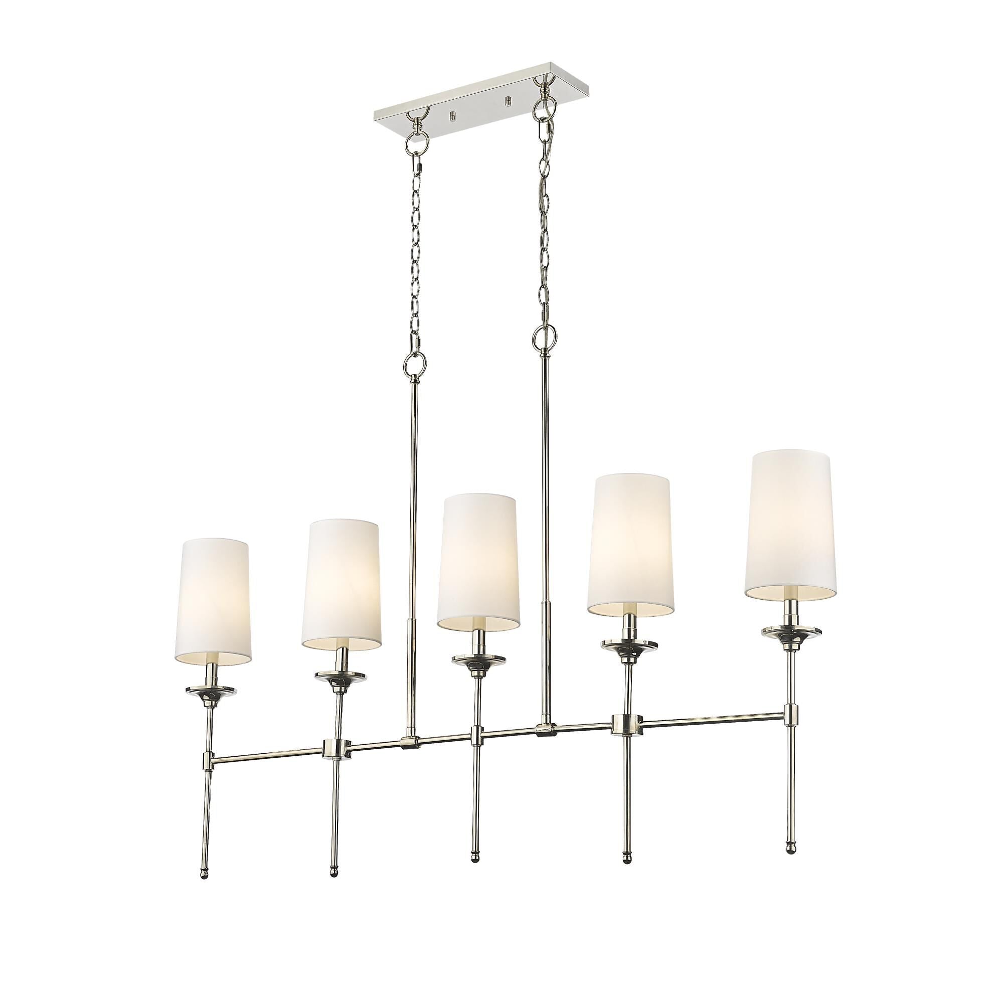 Verinyra Vintage Industrial Linear Brass Fabric Chandelier - Lamp Copper