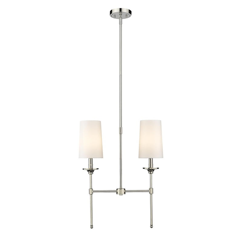 Verinyra Vintage Industrial Linear Brass Fabric Chandelier - Lamp Copper