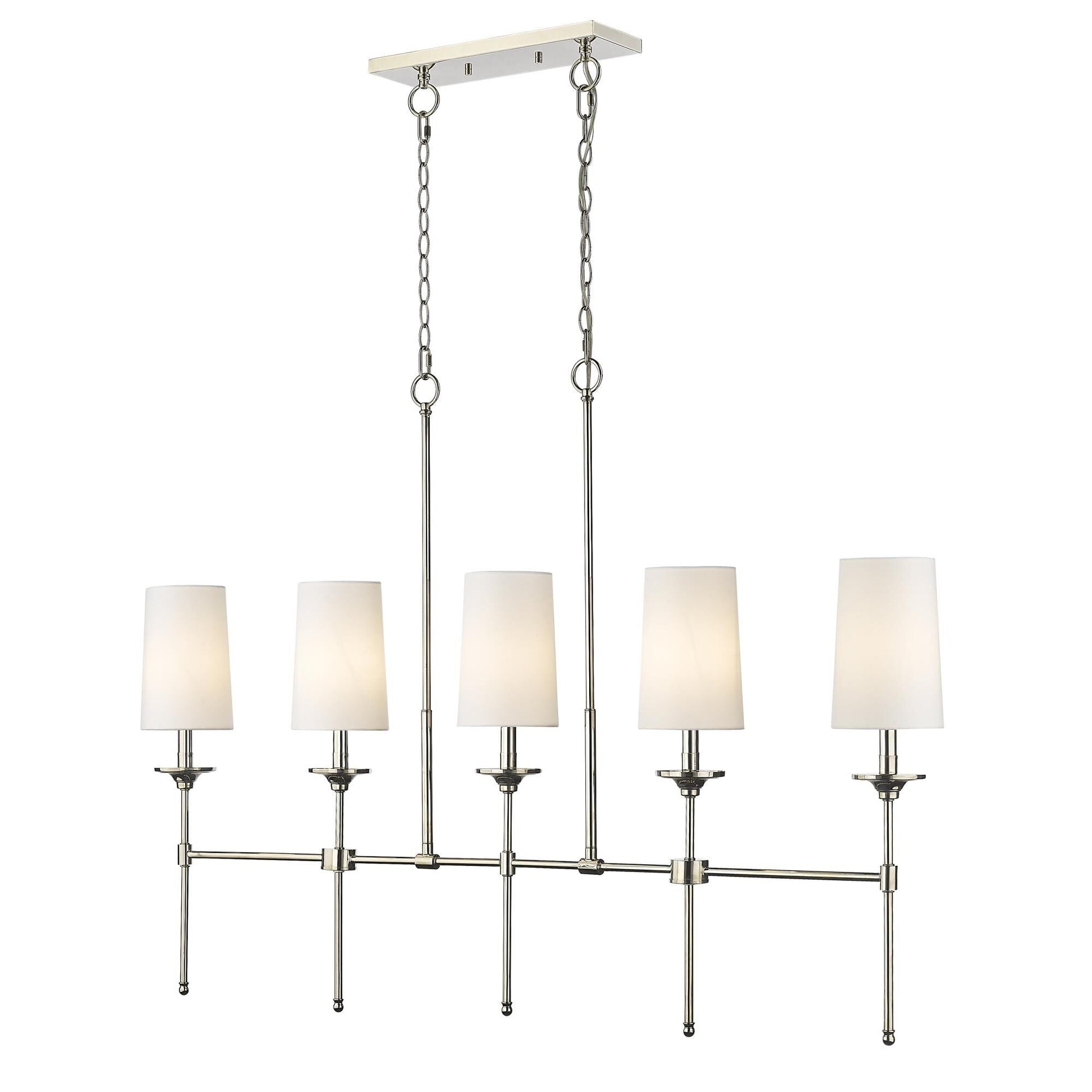 Verinyra Vintage Industrial Linear Brass Fabric Chandelier - Lamp Copper