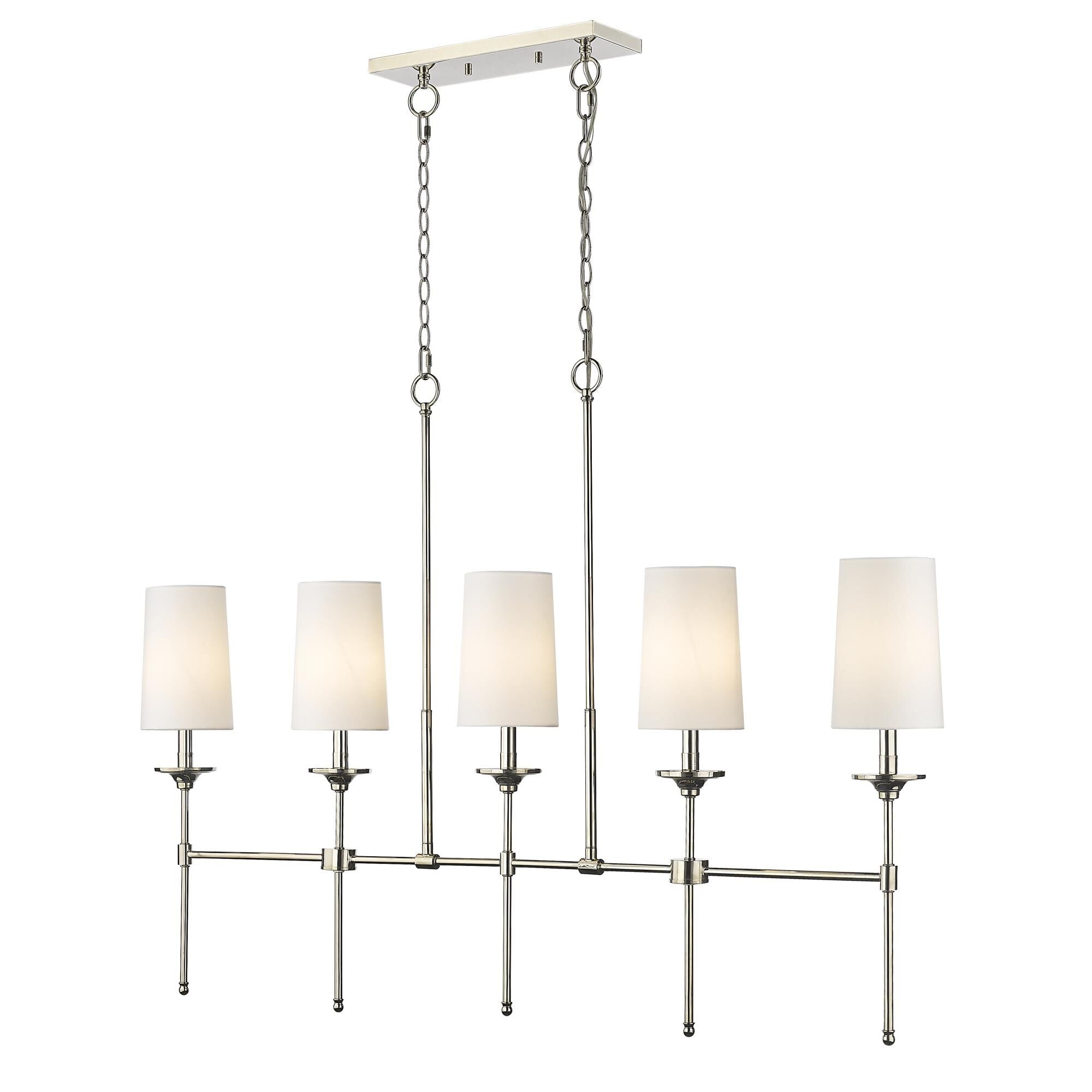 Verinyra Vintage Industrial Linear Brass Fabric Chandelier - Lamp Copper