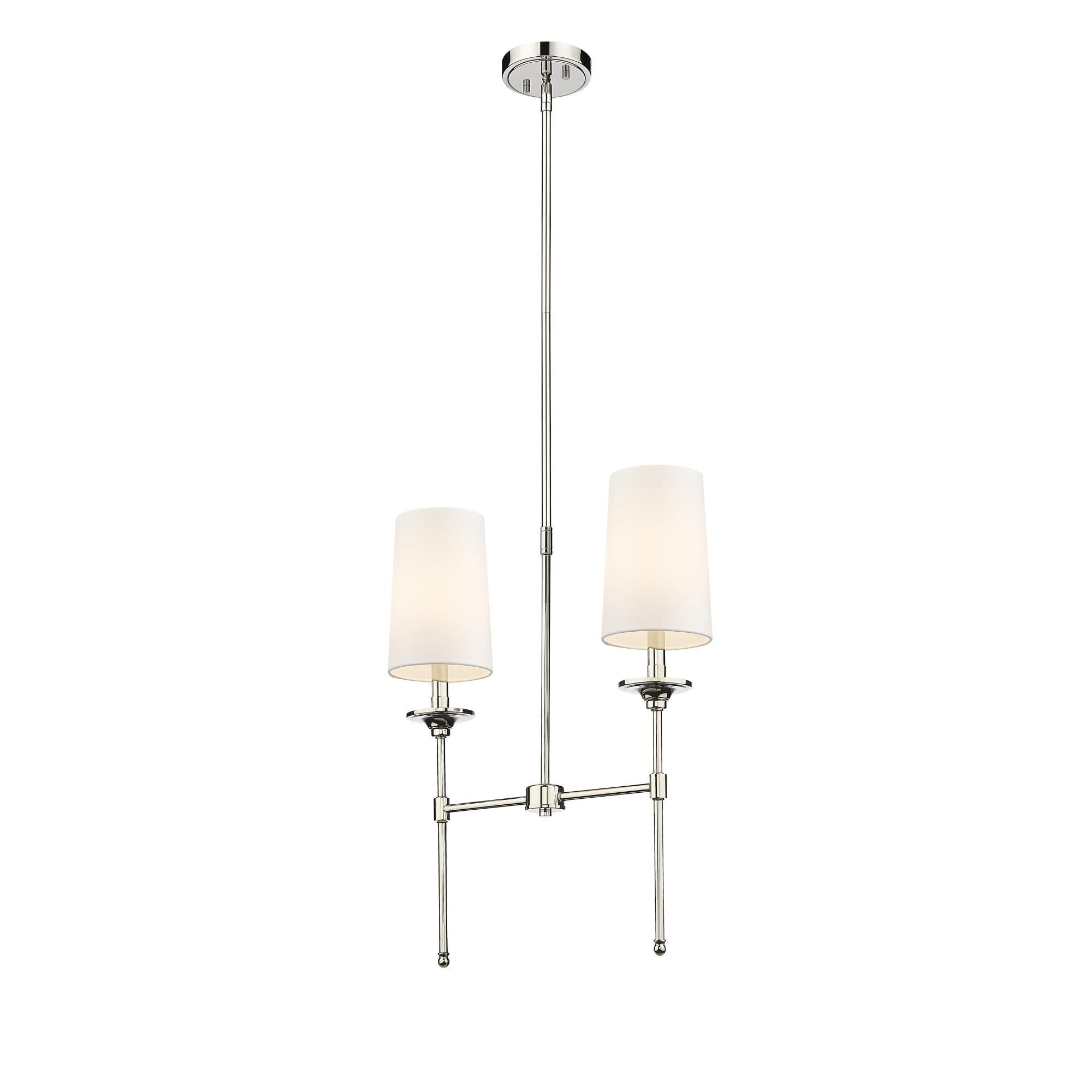 Verinyra Vintage Industrial Linear Brass Fabric Chandelier - Lamp Copper