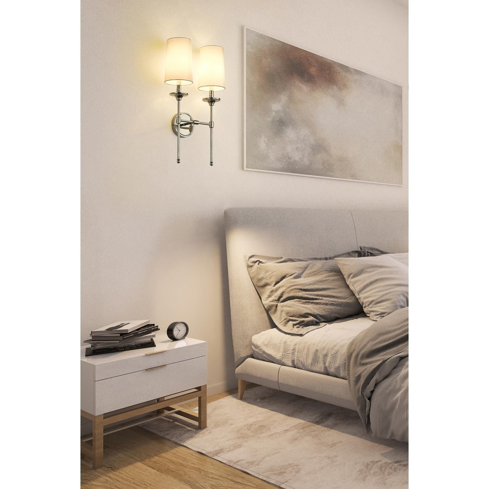 Esileth Vintage Industrial Brass Fabric Wall Lamp - Lamp Copper