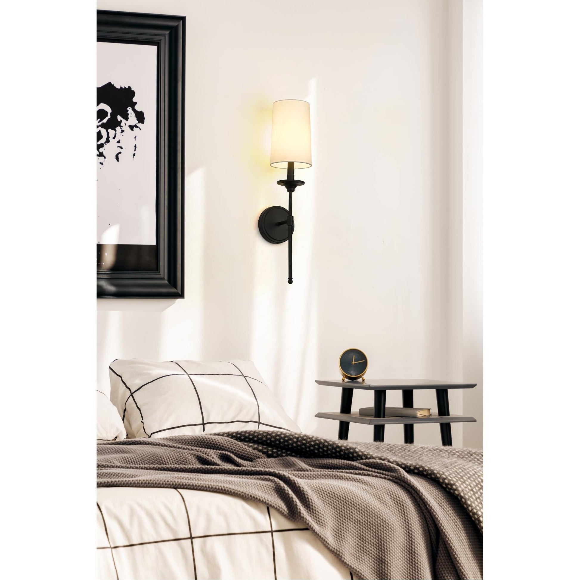 Esileth Vintage Industrial Brass Fabric Wall Lamp - Lamp Copper