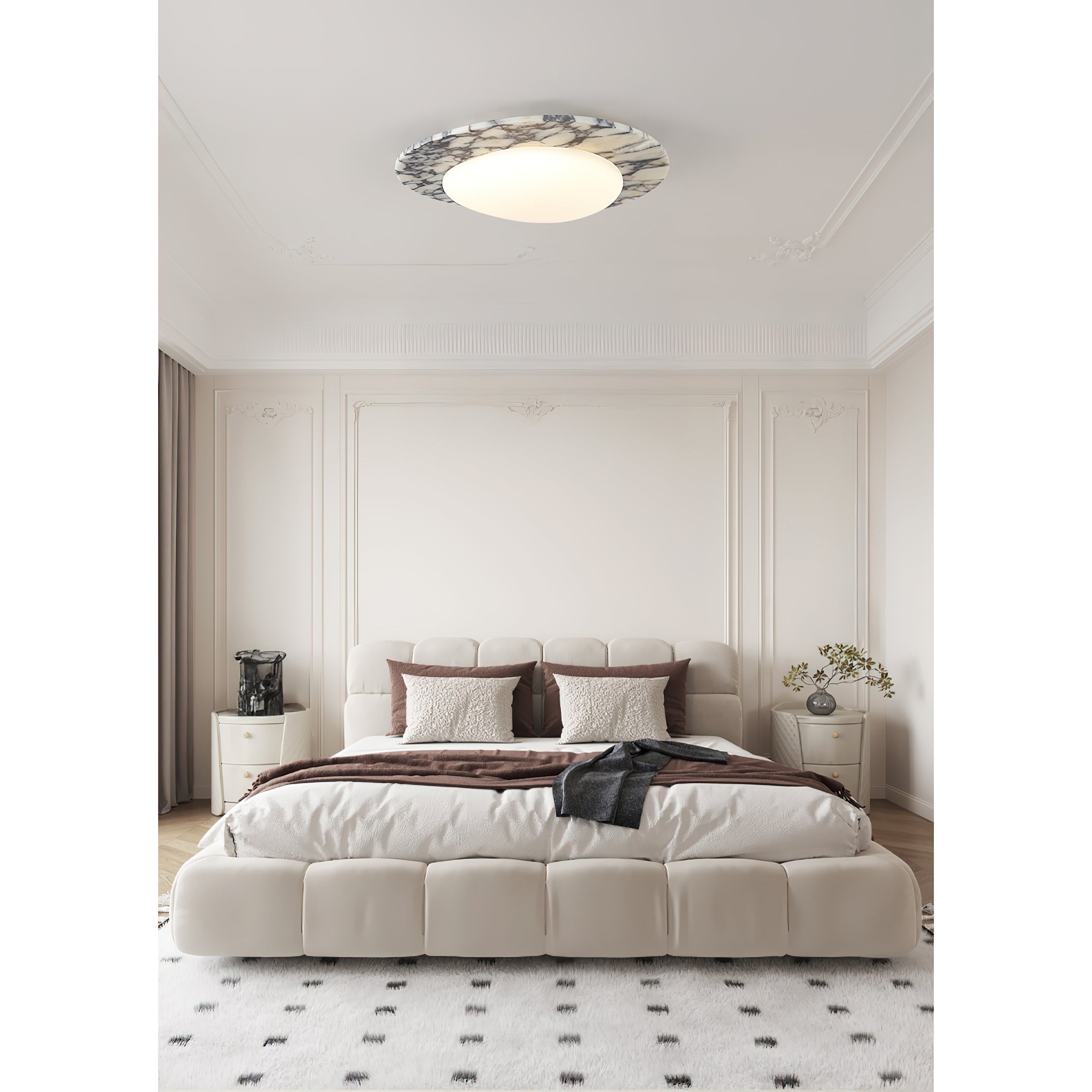 Ceraeion Modern Minimalist Marble Glass Ceiling Lamp - Lamp Copper