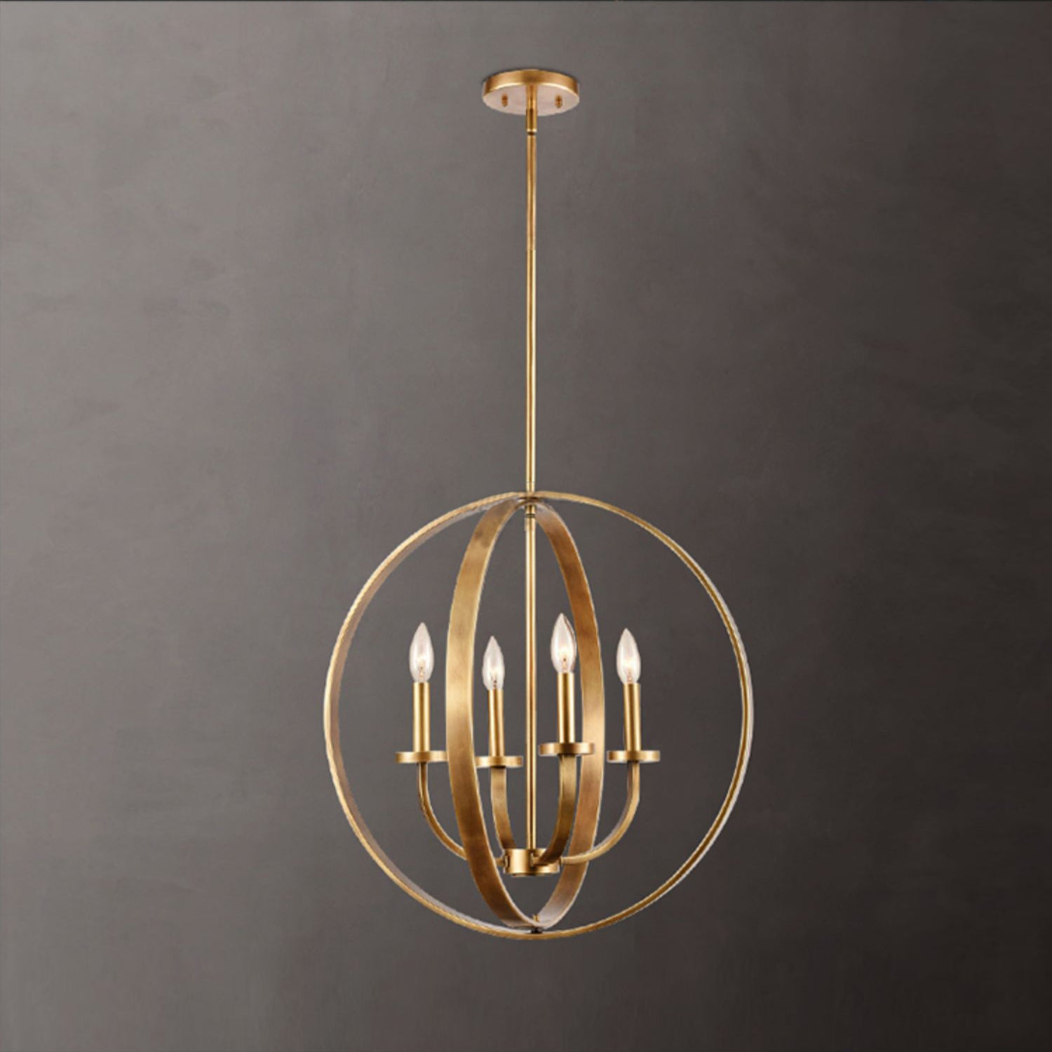 Icarila Vintage Industrial Brass Metal Pendant Light - Lamp Copper