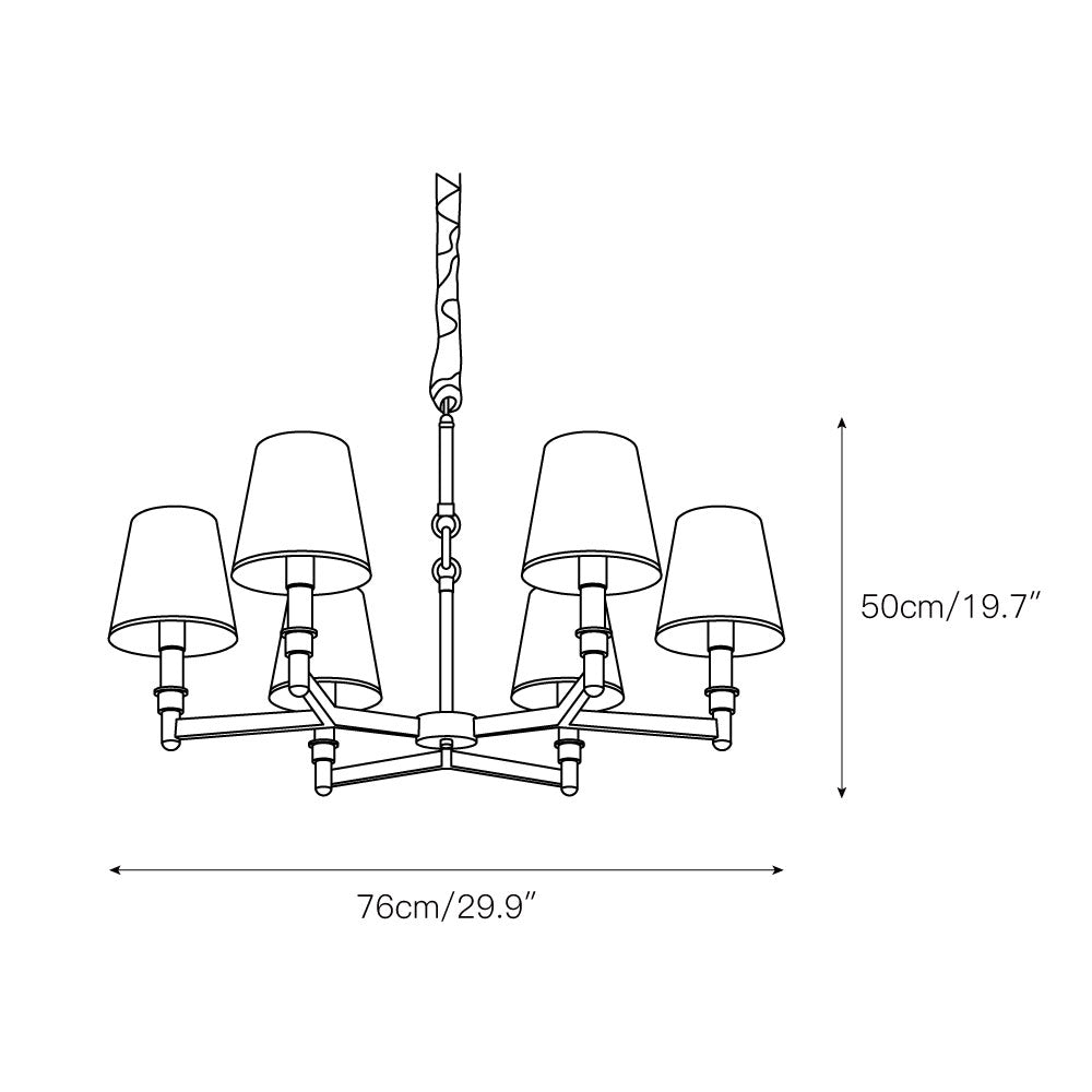 Vadoryra Postmodern Luxury Brass Fabric Chandelier - Lamp Copper