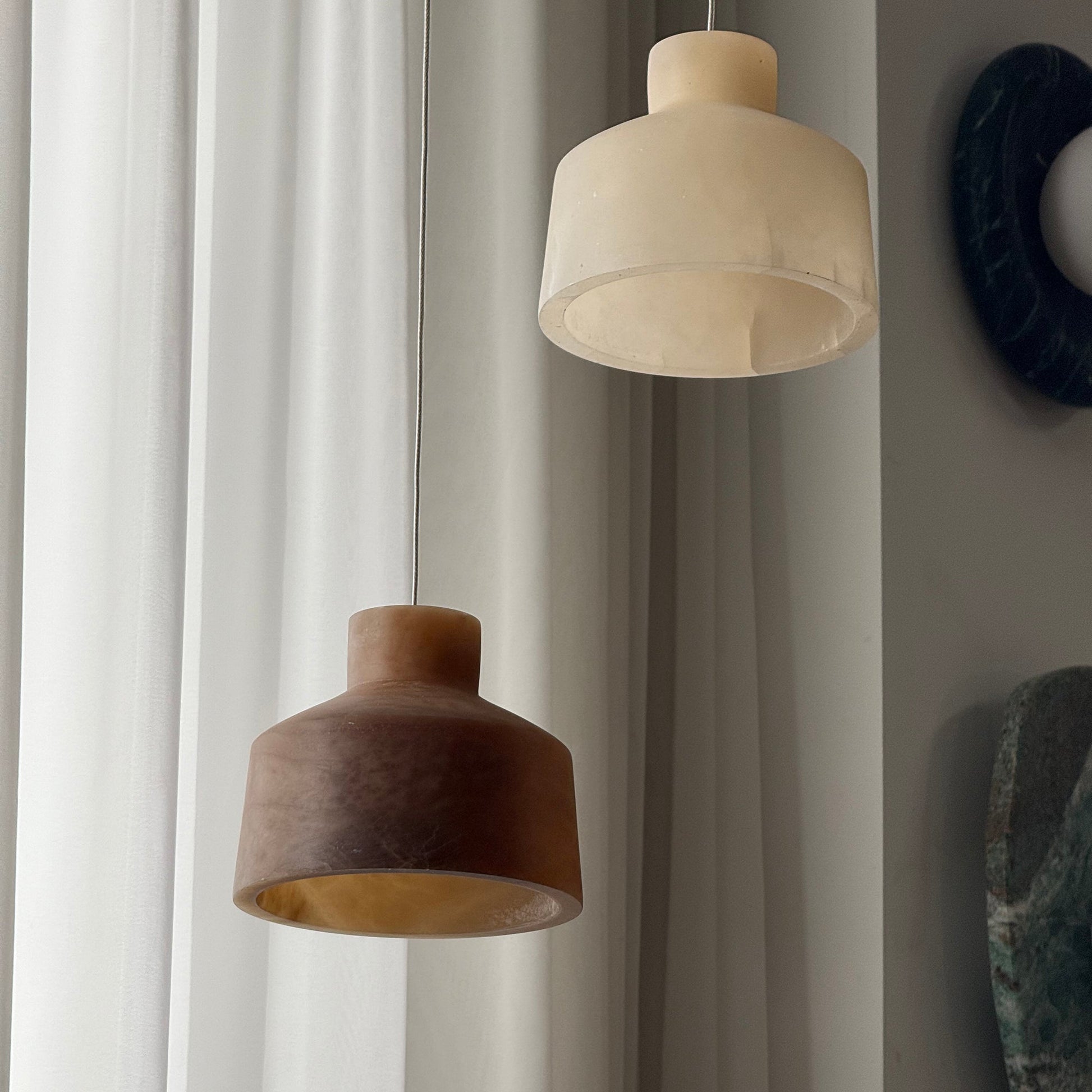 Aursore Modern Minimalist Alabaster Pendant Lamp - Lamp Copper