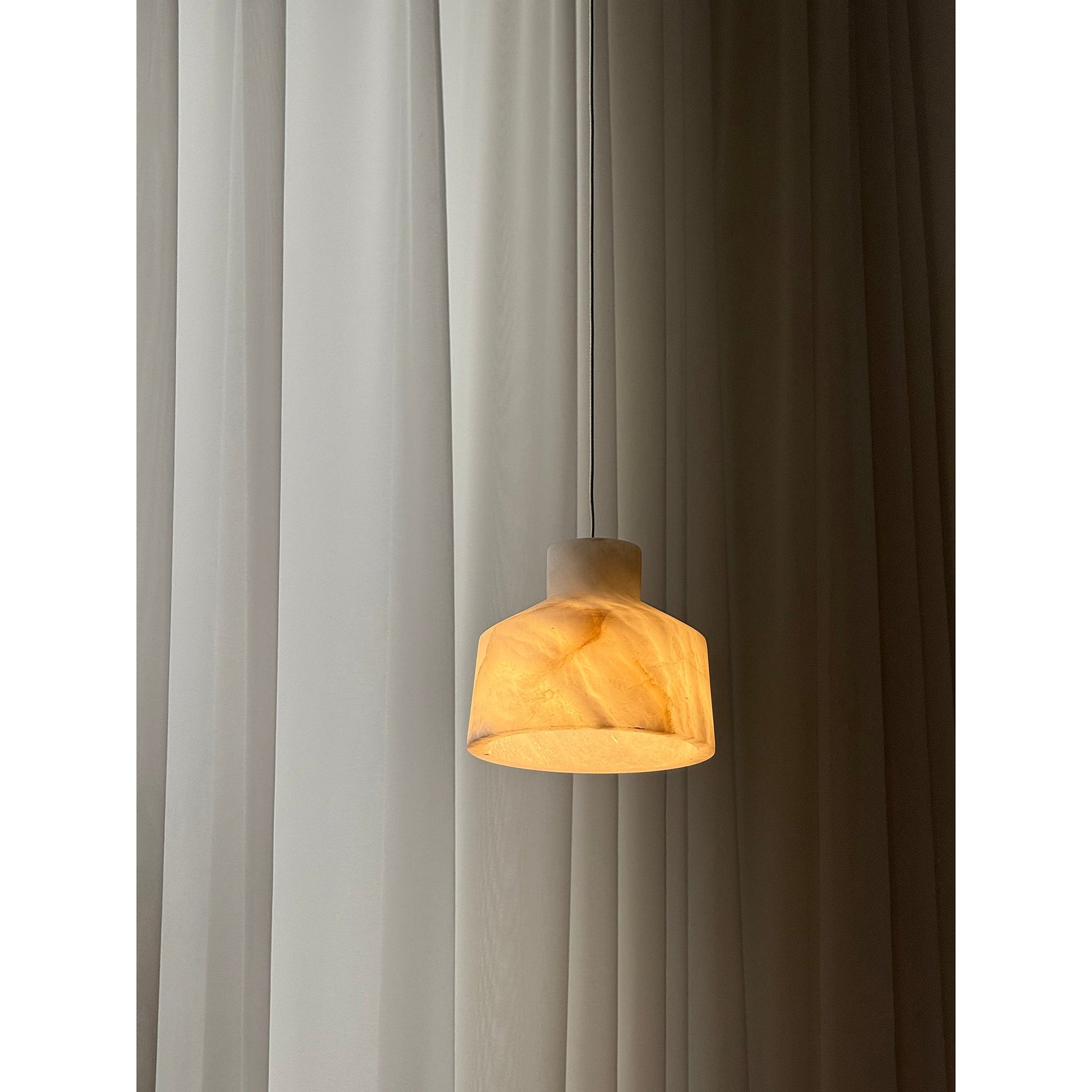 Aursore Modern Minimalist Alabaster Pendant Lamp - Lamp Copper