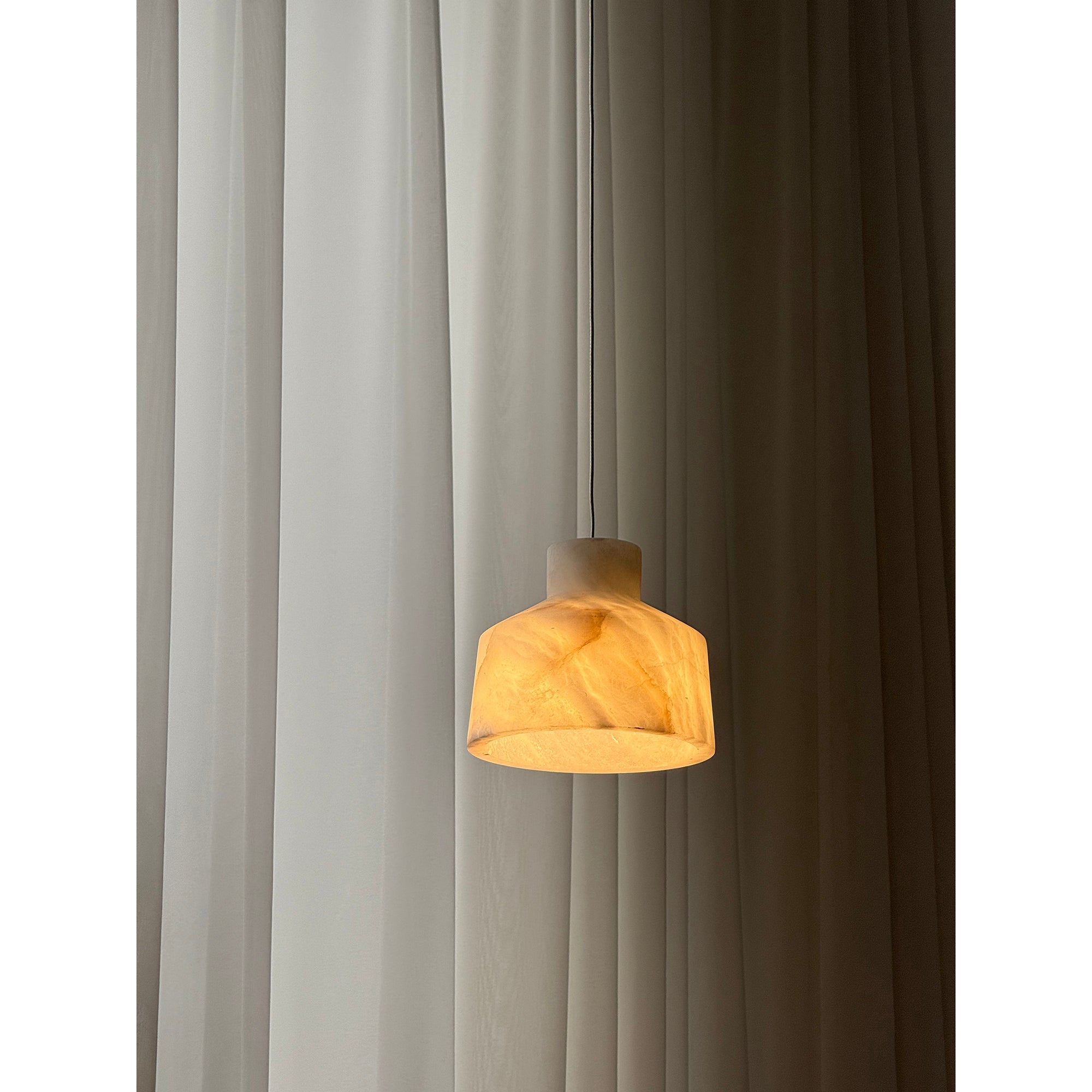 Aursore Modern Minimalist Alabaster Pendant Lamp - Lamp Copper