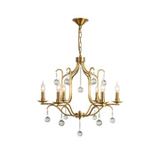 Ulliria Postmodern Luxury Brass Crystal Chandelier - Lamp Copper