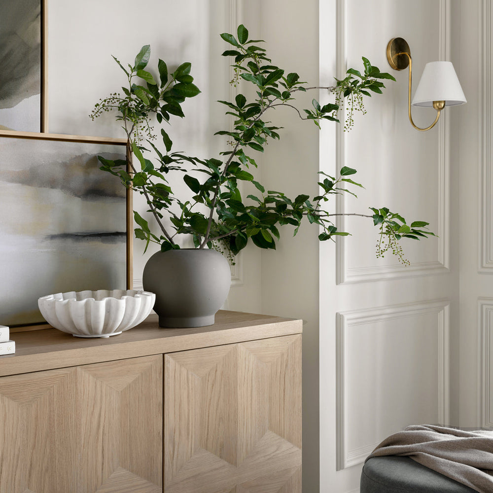Rose Single Swoop Sconce