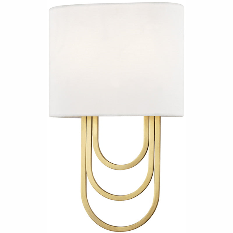 Evelaris Modern Minimalist Brass Fabric Wall Lamp - Lamp Copper