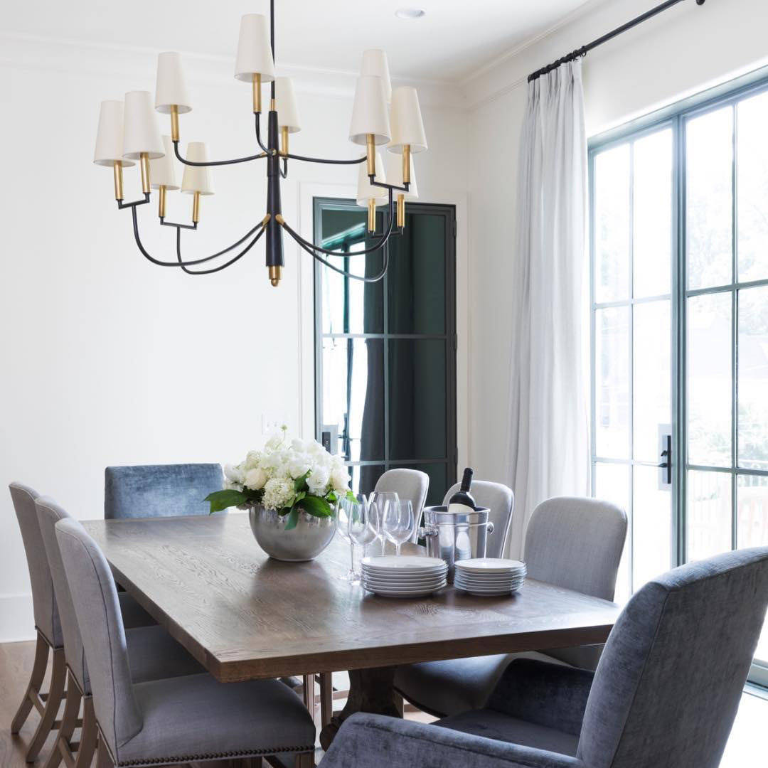 Lyshae Vintage Industrial Brass Fabric Chandelier - Lamp Copper