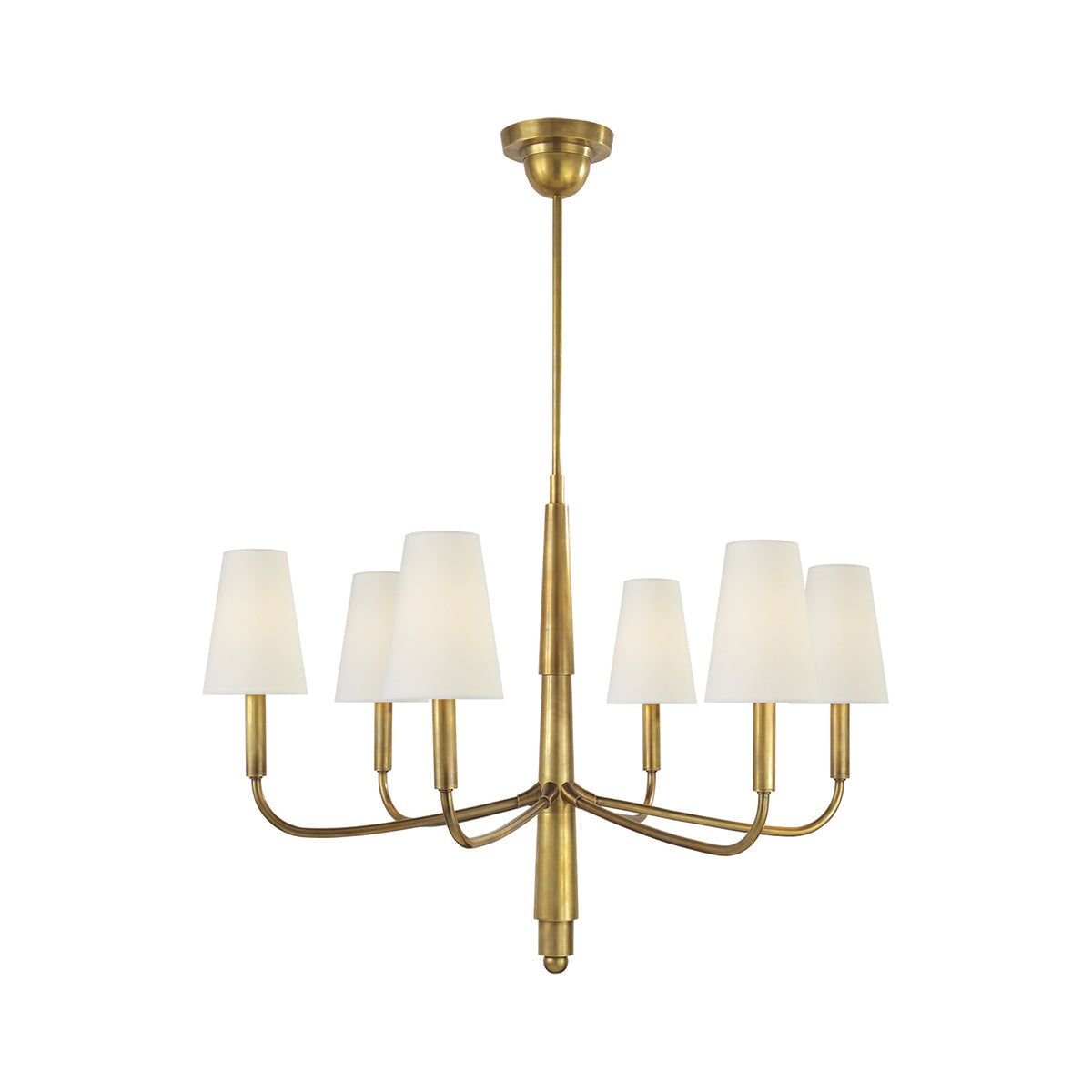 Lyshae Vintage Industrial Brass Fabric Chandelier - Lamp Copper