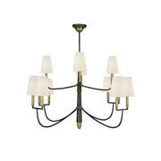 Lyshae Vintage Industrial Brass Fabric Chandelier - Lamp Copper