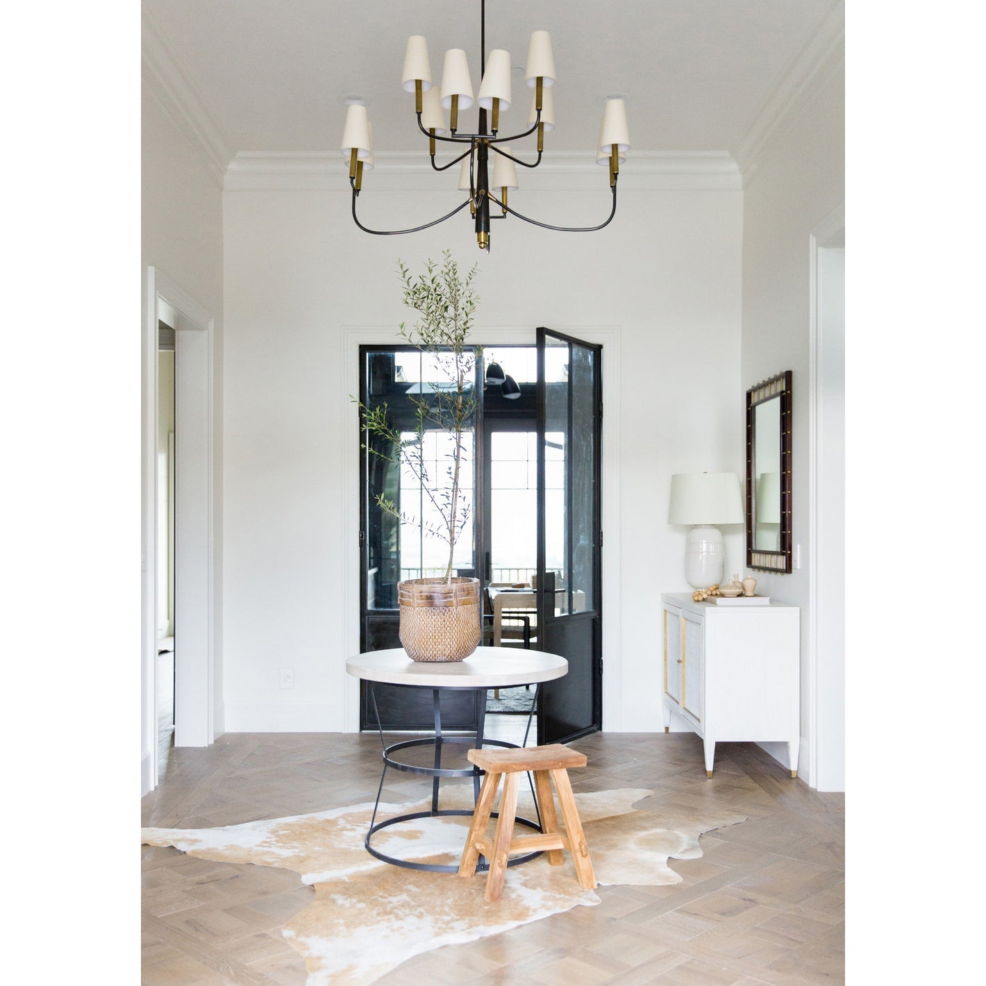 Lyshae Vintage Industrial Brass Fabric Chandelier - Lamp Copper