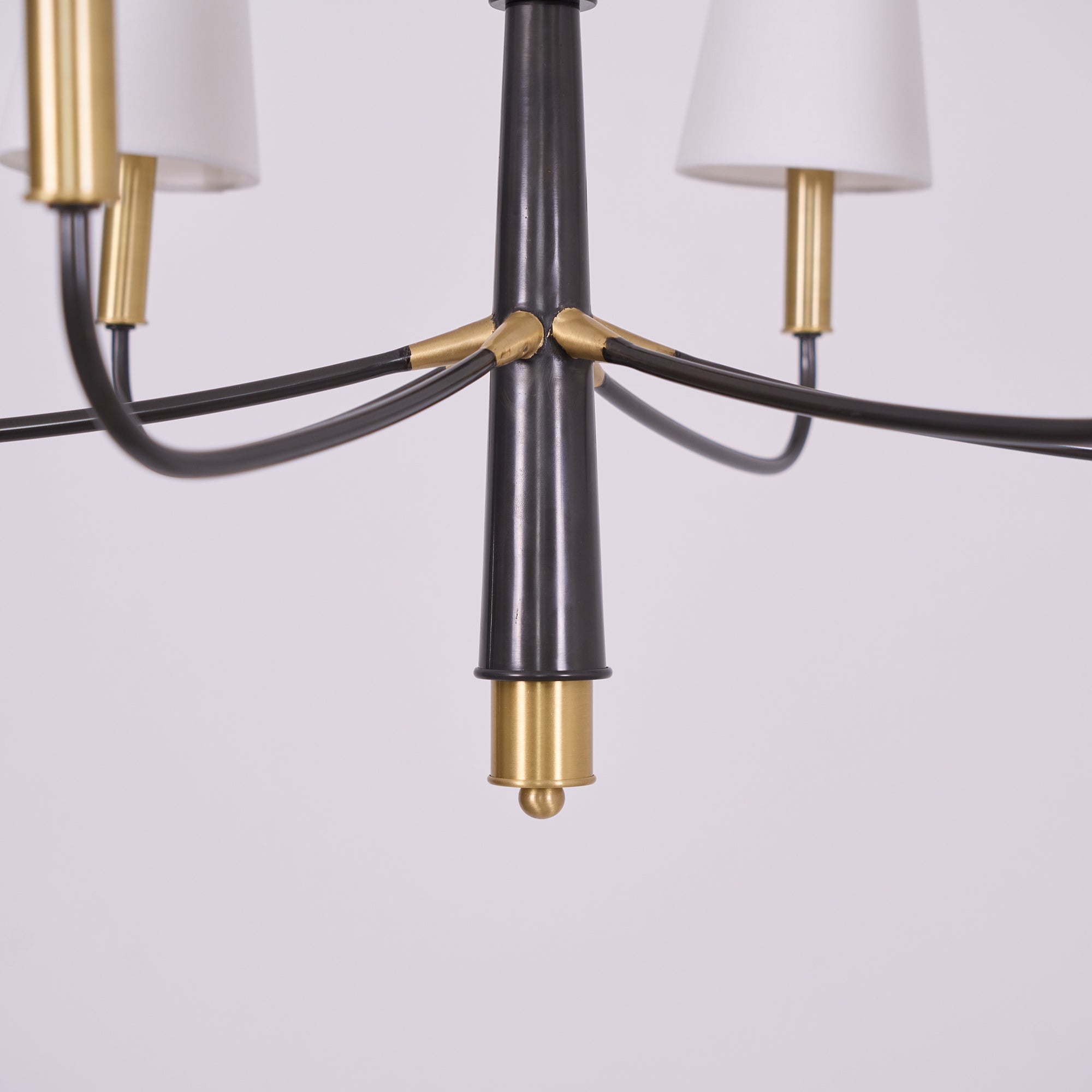 Lyshae Vintage Industrial Brass Fabric Chandelier - Lamp Copper