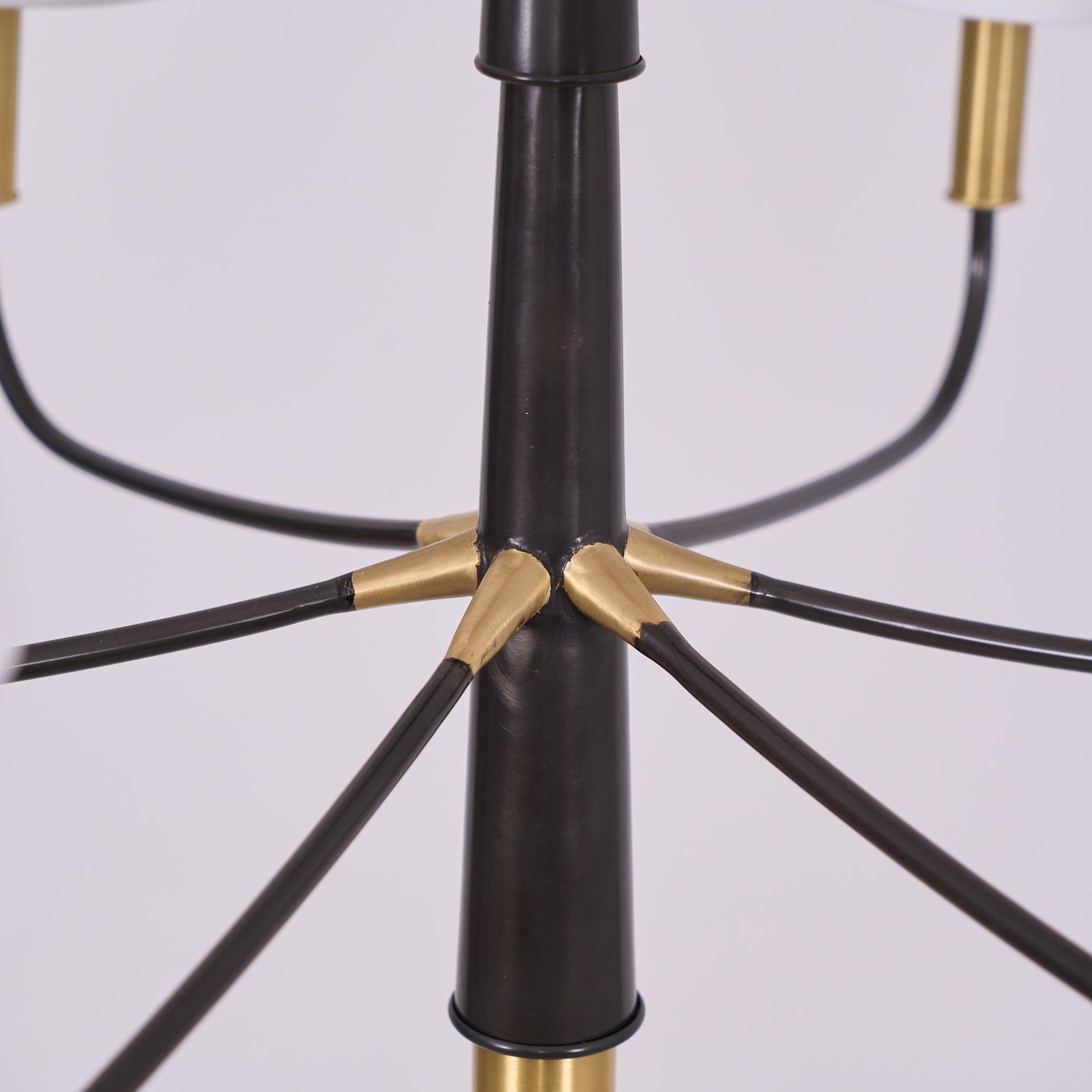 Lyshae Vintage Industrial Brass Fabric Chandelier - Lamp Copper