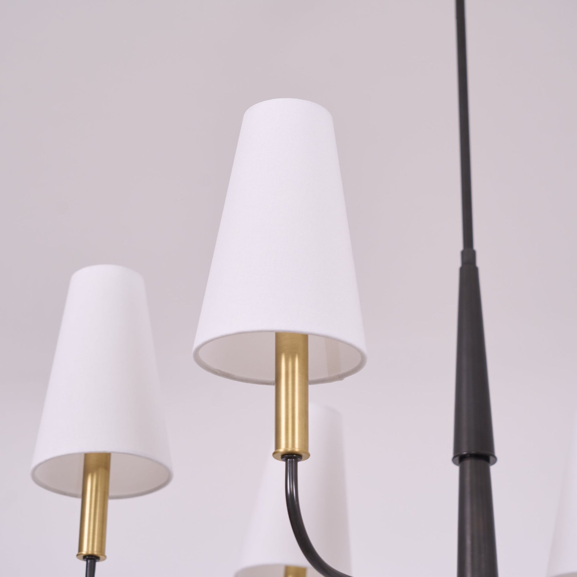 Lyshae Vintage Industrial Brass Fabric Chandelier - Lamp Copper