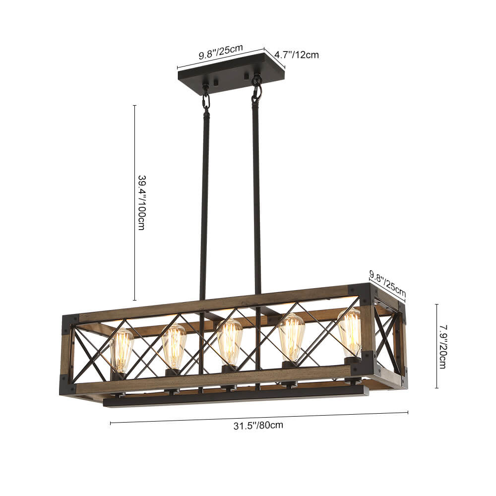 Aurora Modern Wood Chandelier