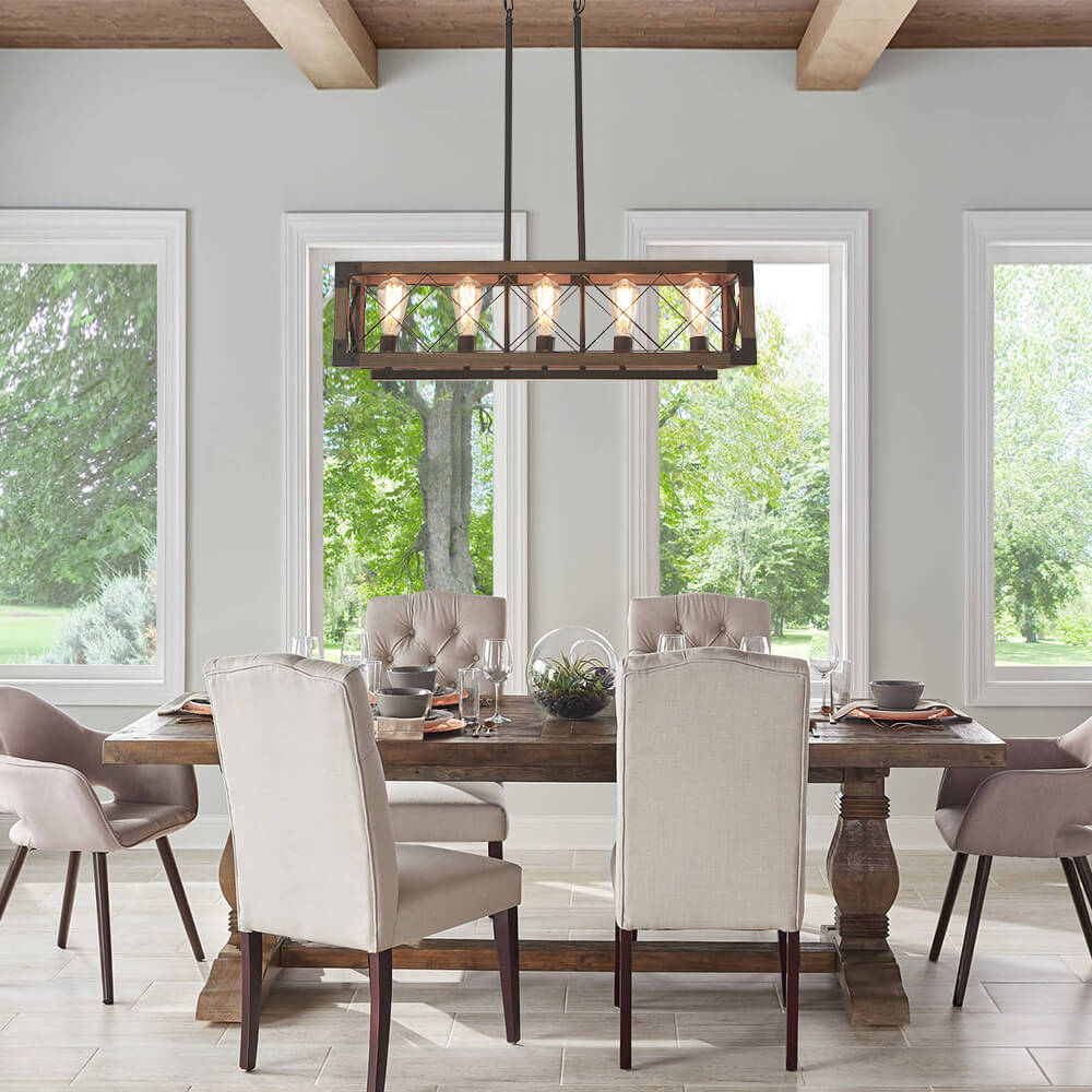 Aurora Modern Wood Chandelier