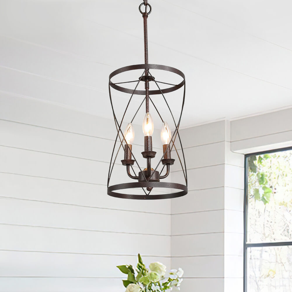 Waegnulix Farmhouse Metal Cylinder Pendant Light