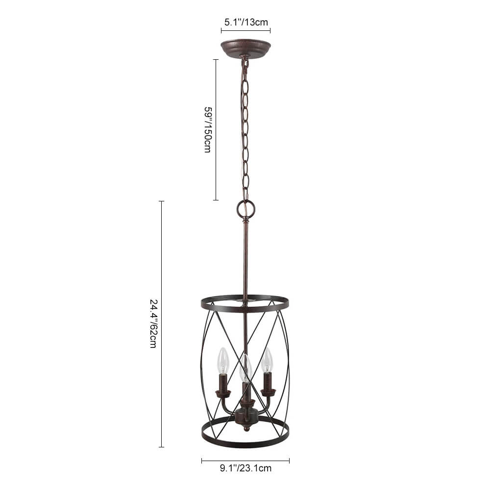 Waegnulix Farmhouse Metal Cylinder Pendant Light