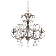 Ermira Postmodern Luxury Glass Crystal Chandelier - Lamp Copper